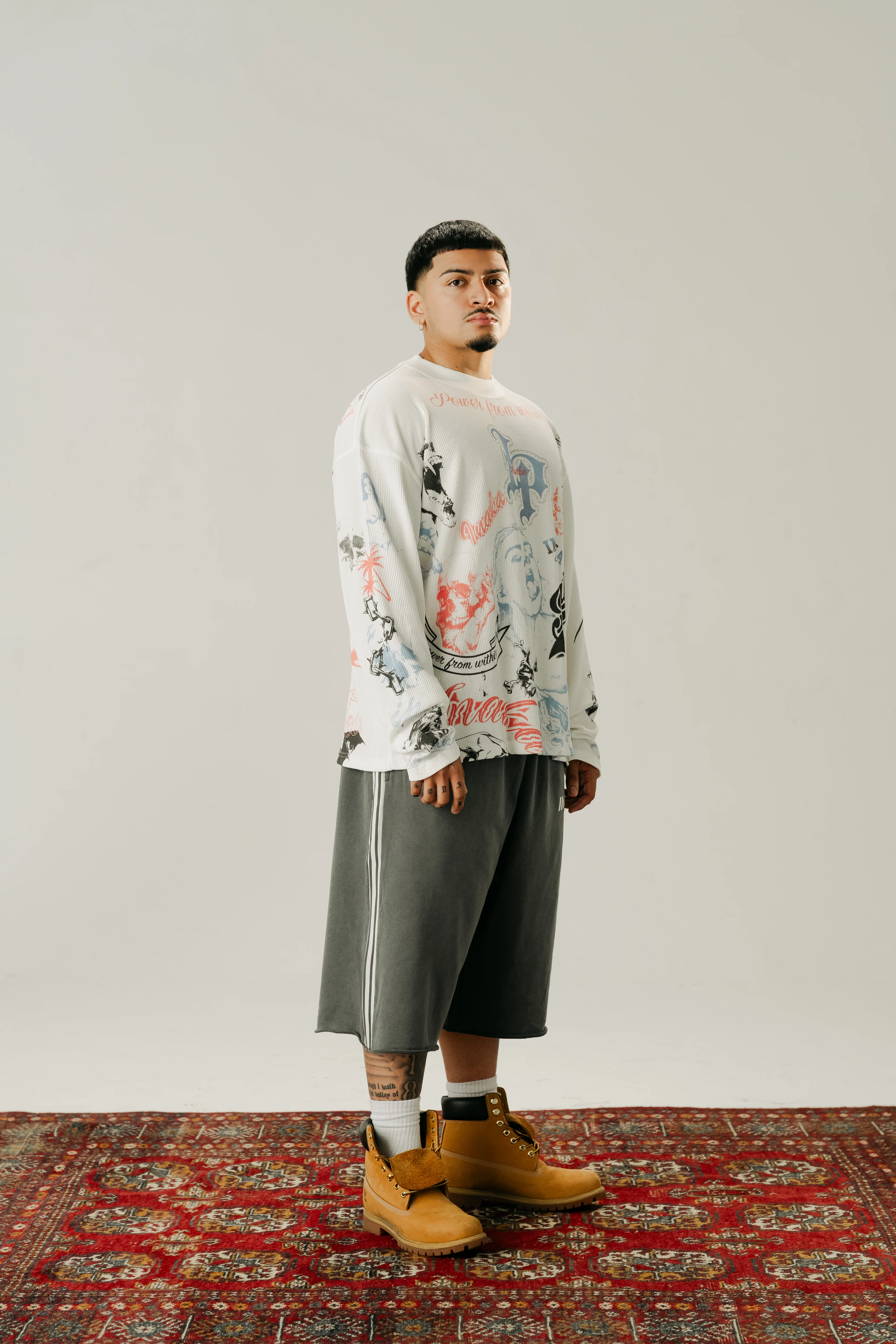 BAGGY SWEAT JORTS - GRAY - Image 3