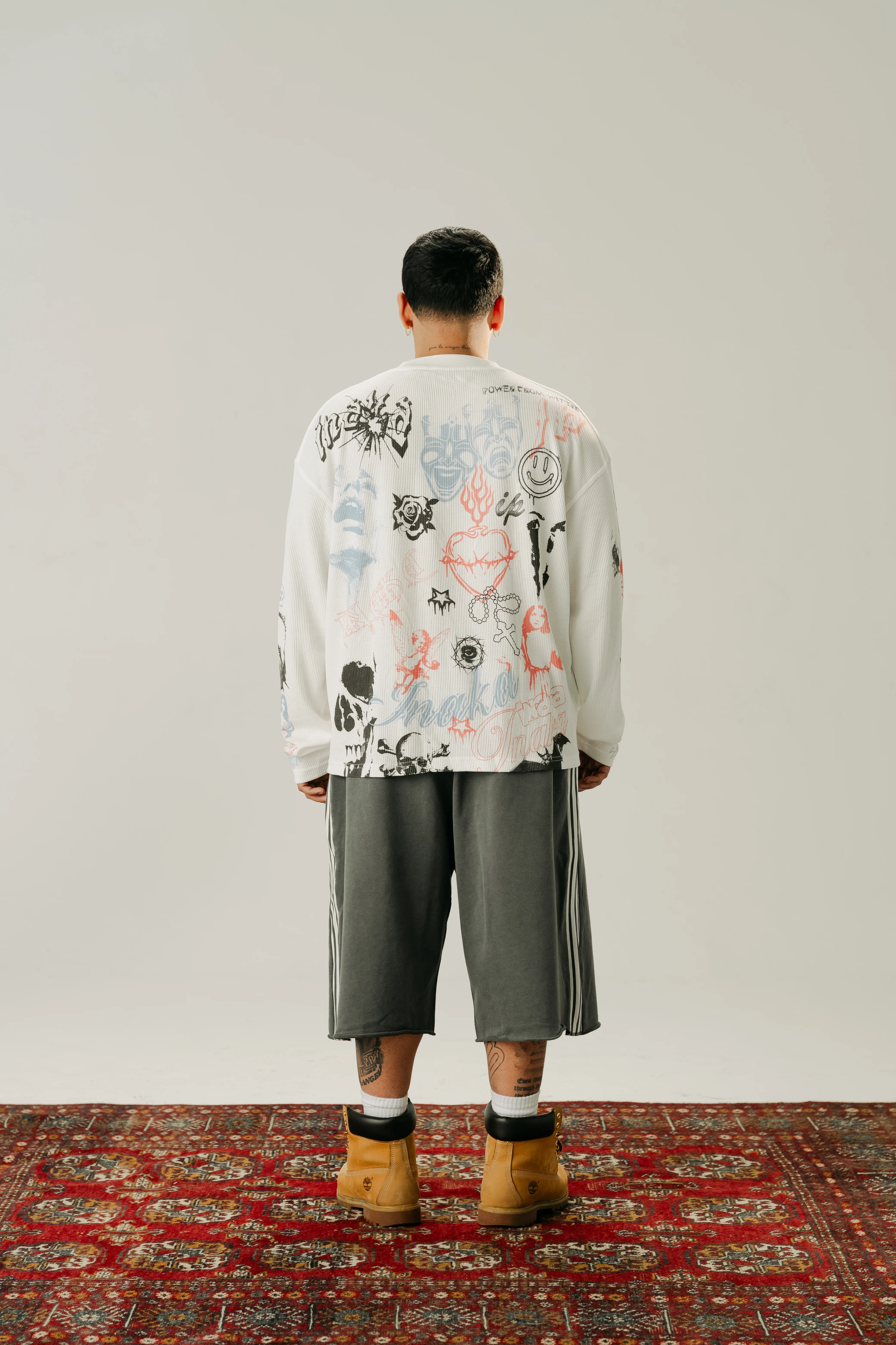BAGGY SWEAT JORTS - GRAY - Image 4