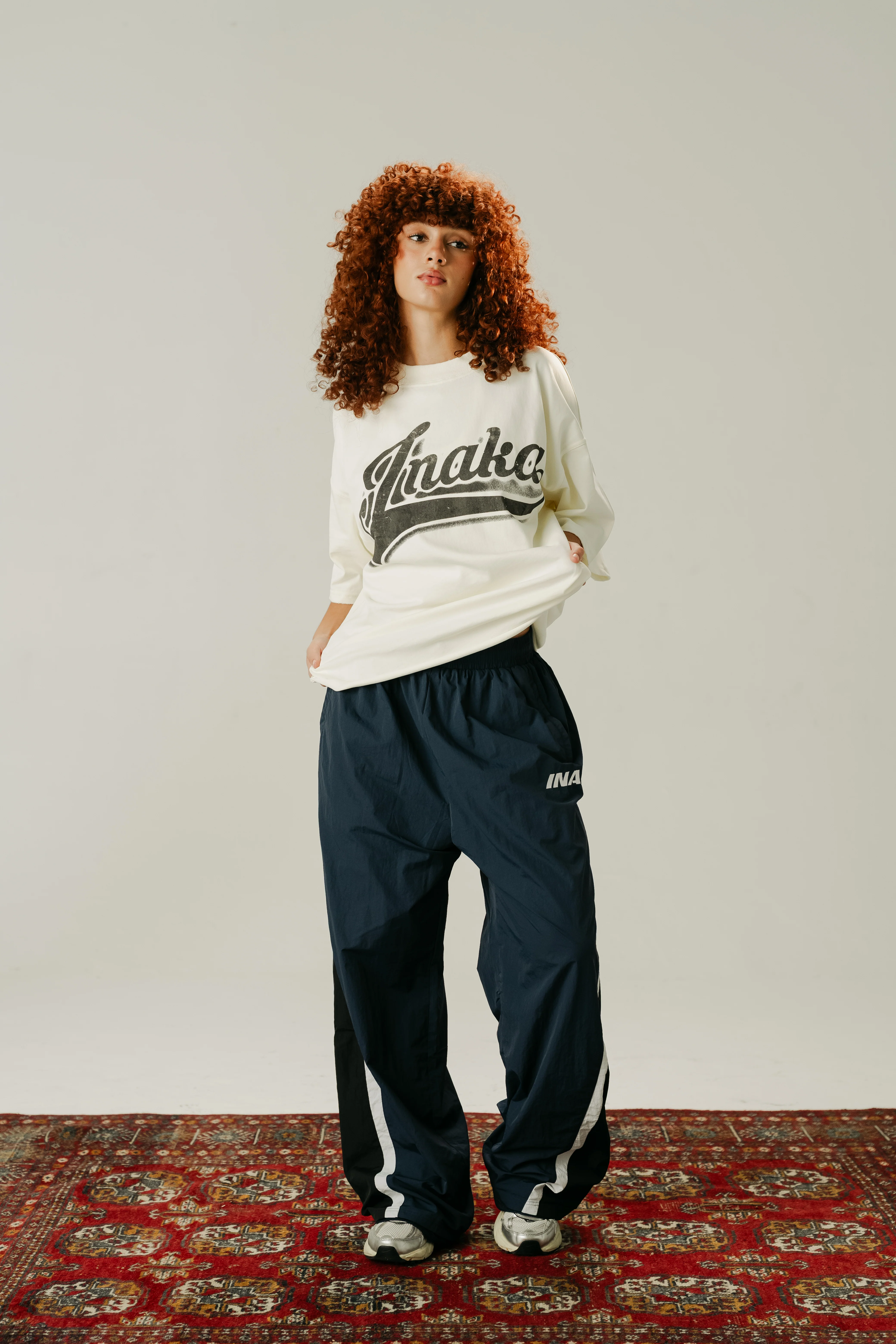 BAGGY TRACKPANTS - NAVY : BLACK - Image 5