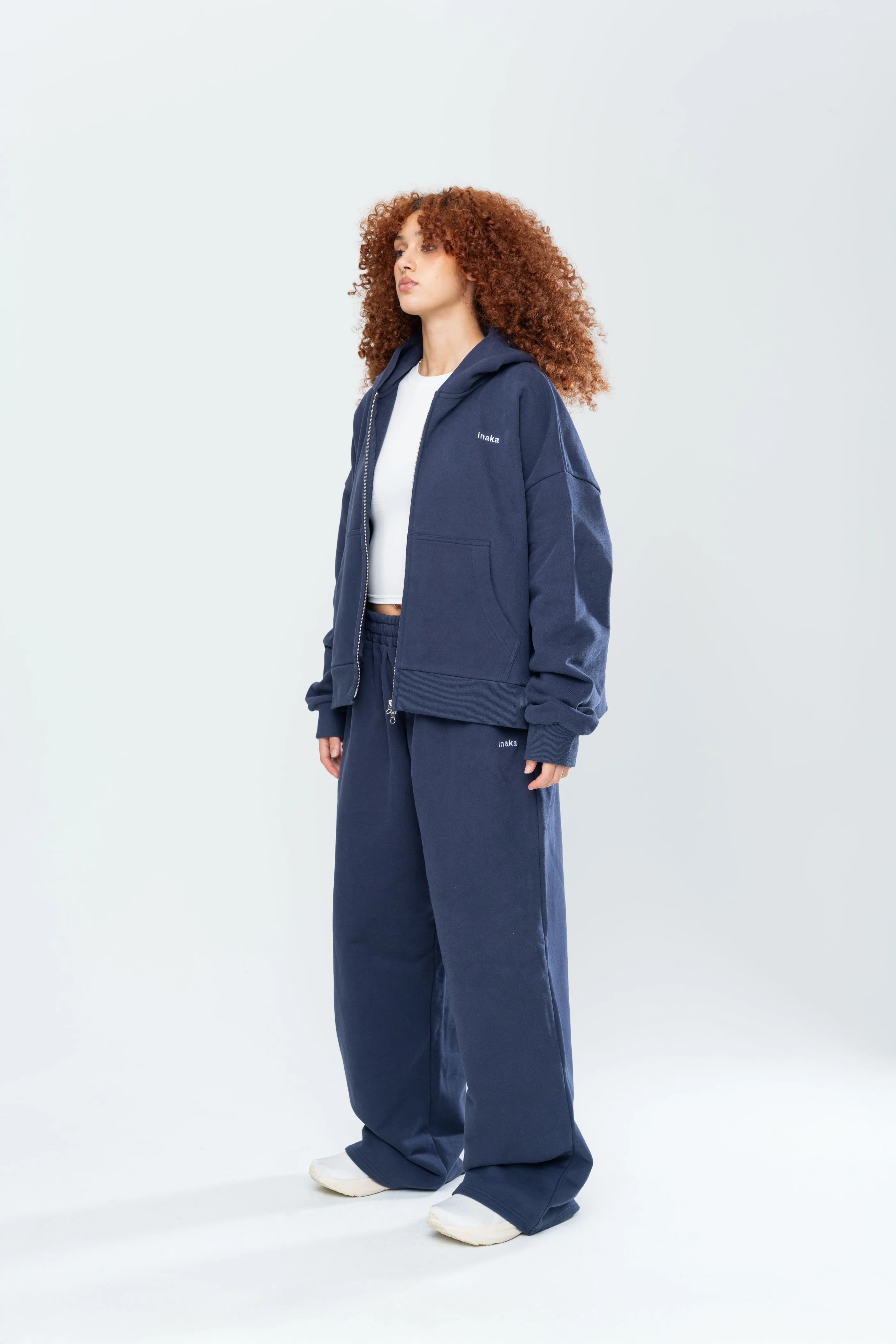 BASICS DOUBLE ZIP HOODIE - MIDNIGHT NAVY - Image 10