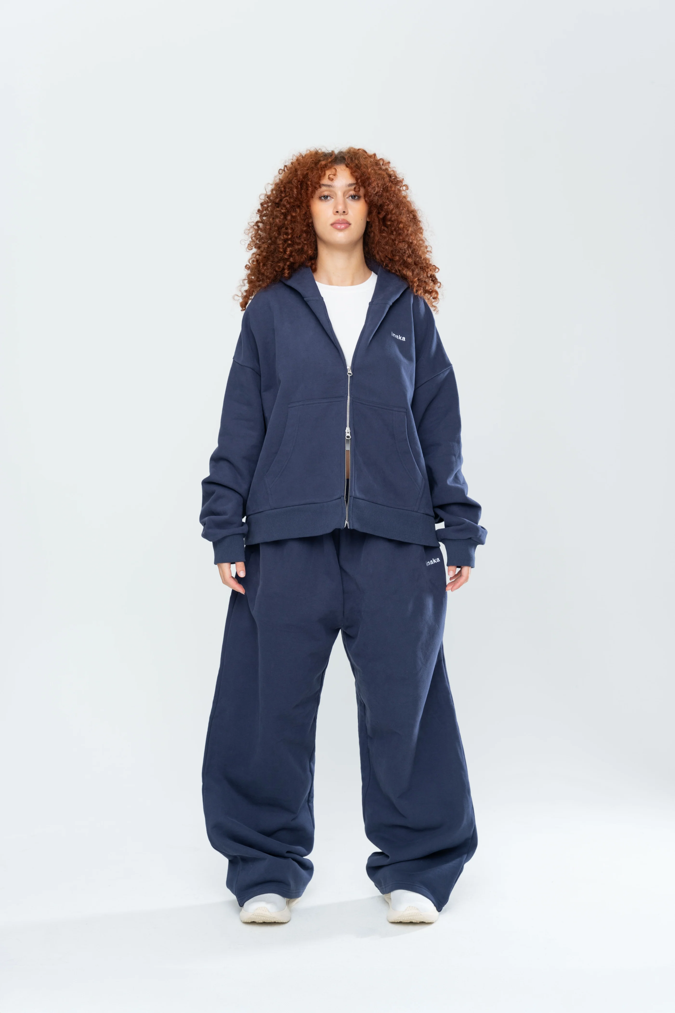 BASICS DOUBLE ZIP HOODIE - MIDNIGHT NAVY - Image 7
