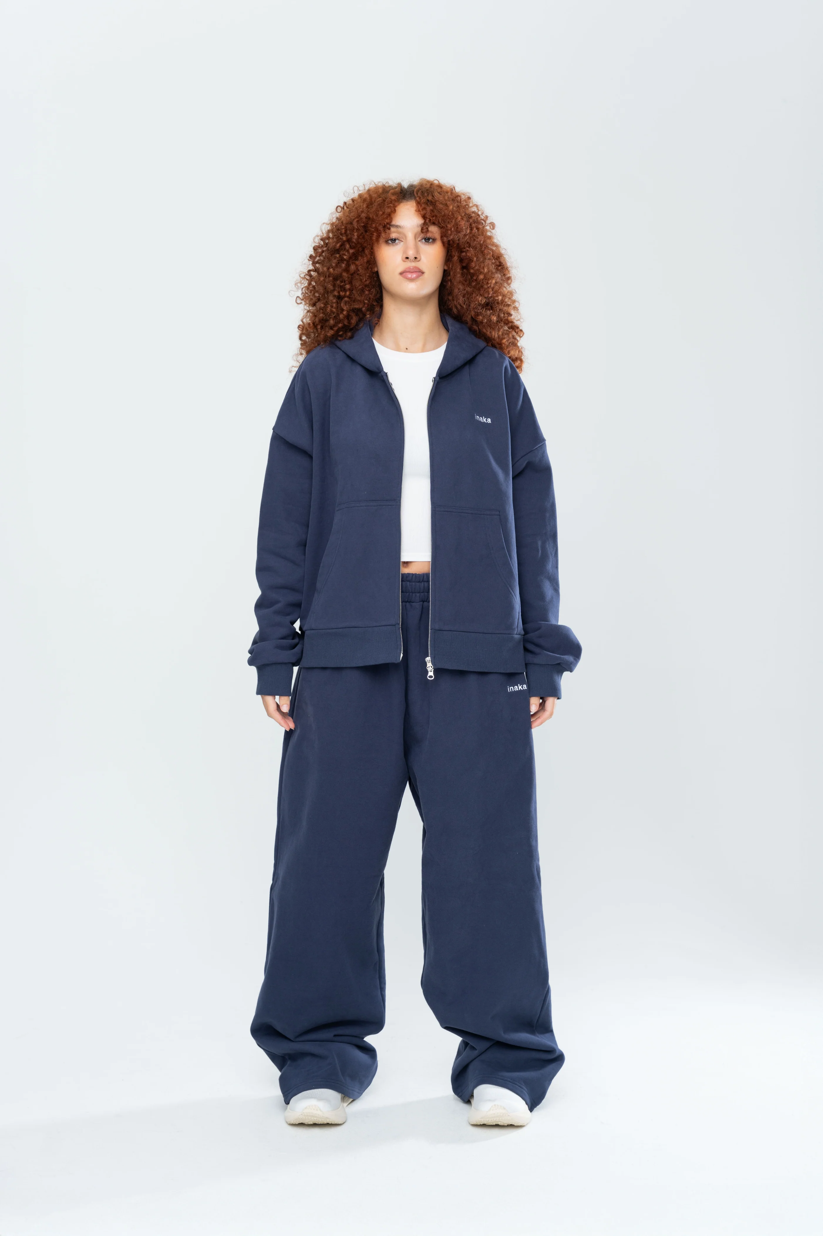 BASICS DOUBLE ZIP HOODIE - MIDNIGHT NAVY - Image 8