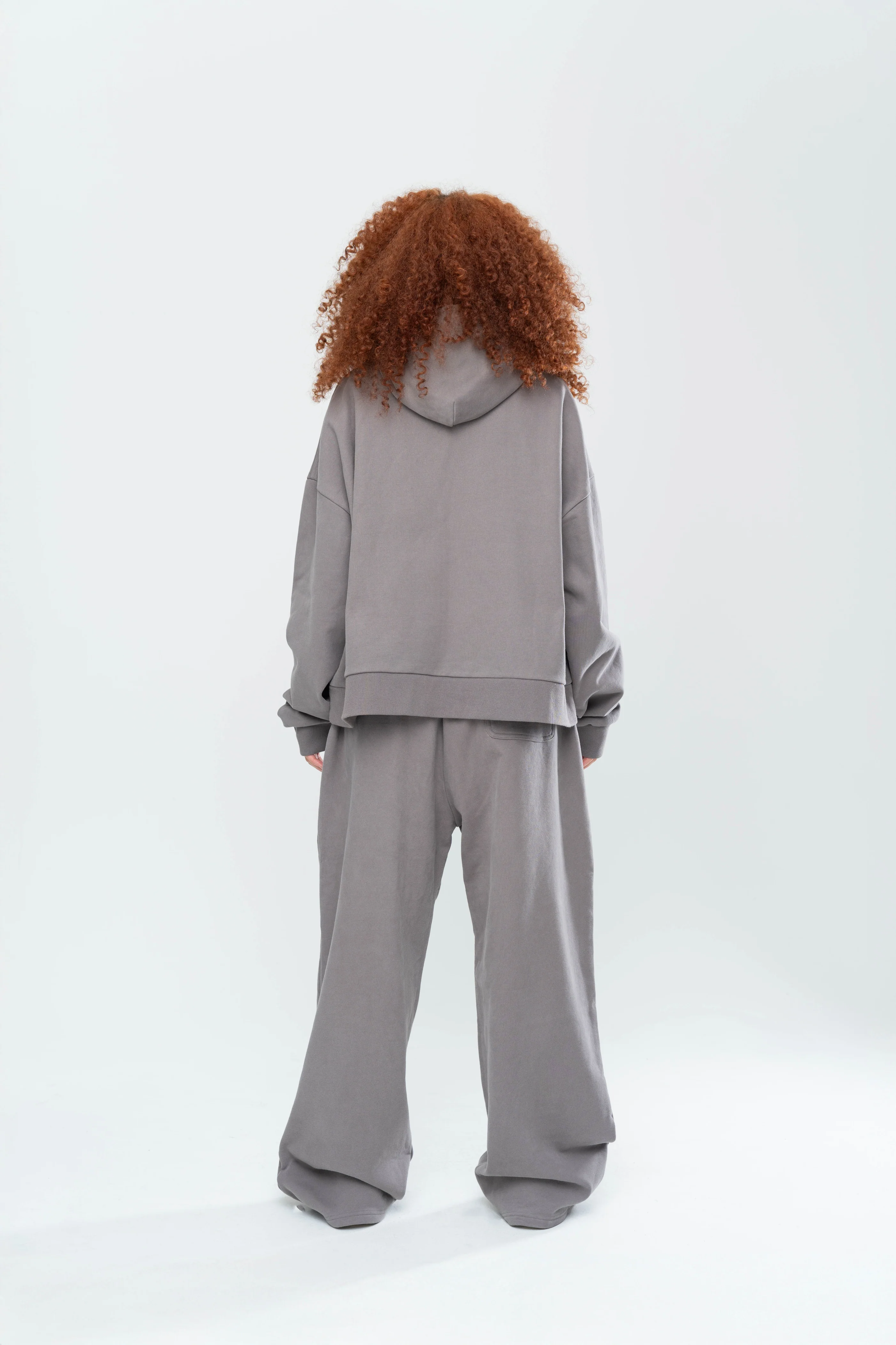 BASICS DOUBLE ZIP HOODIE - STONE - Image 12