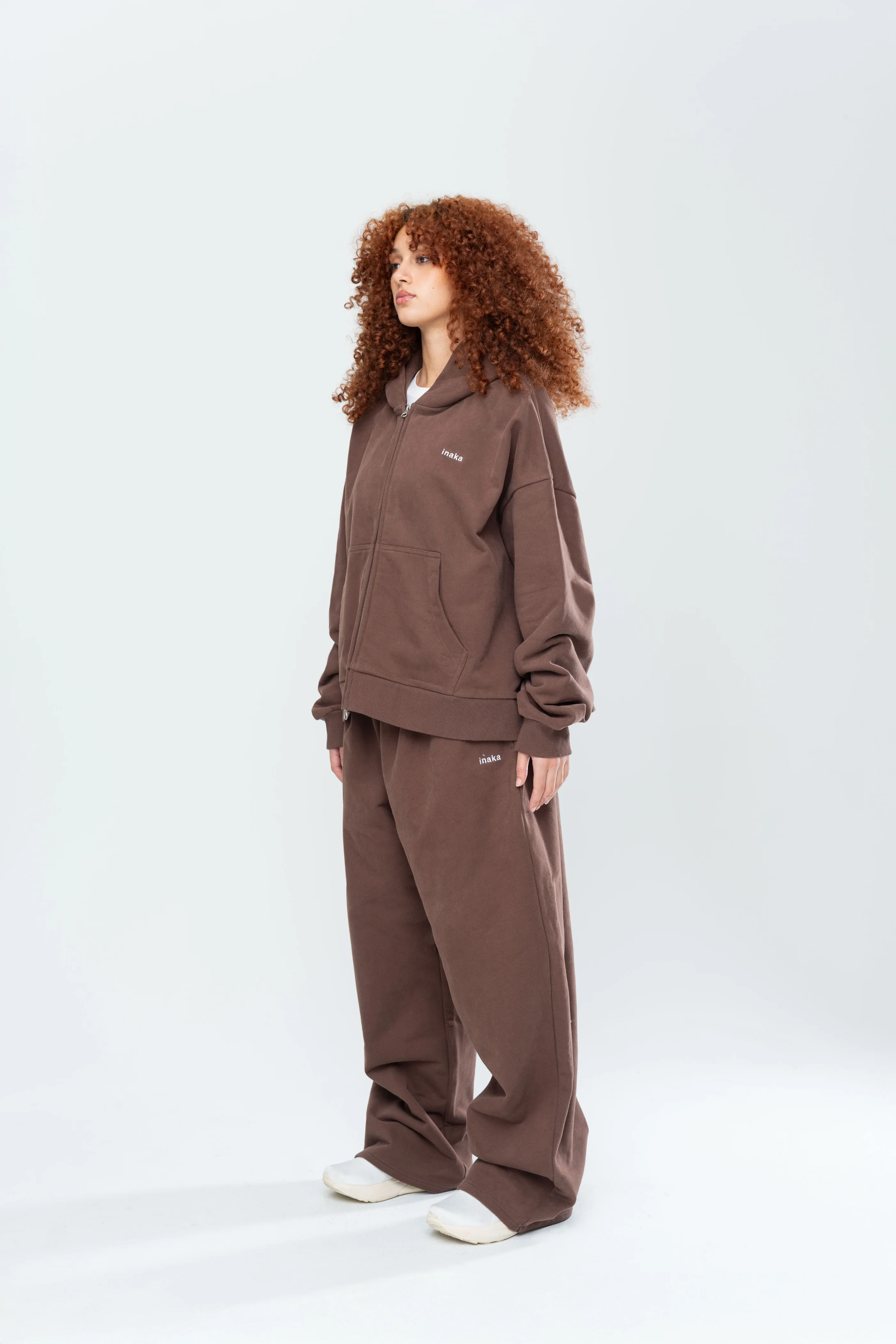 BASICS DOUBLE ZIP HOODIE - ESPRESSO - Image 10