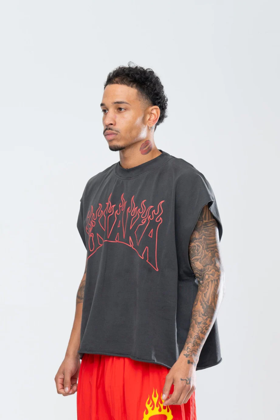 BURNOUT CUTOFF TEE - VINTAGE BLACK - Image 4