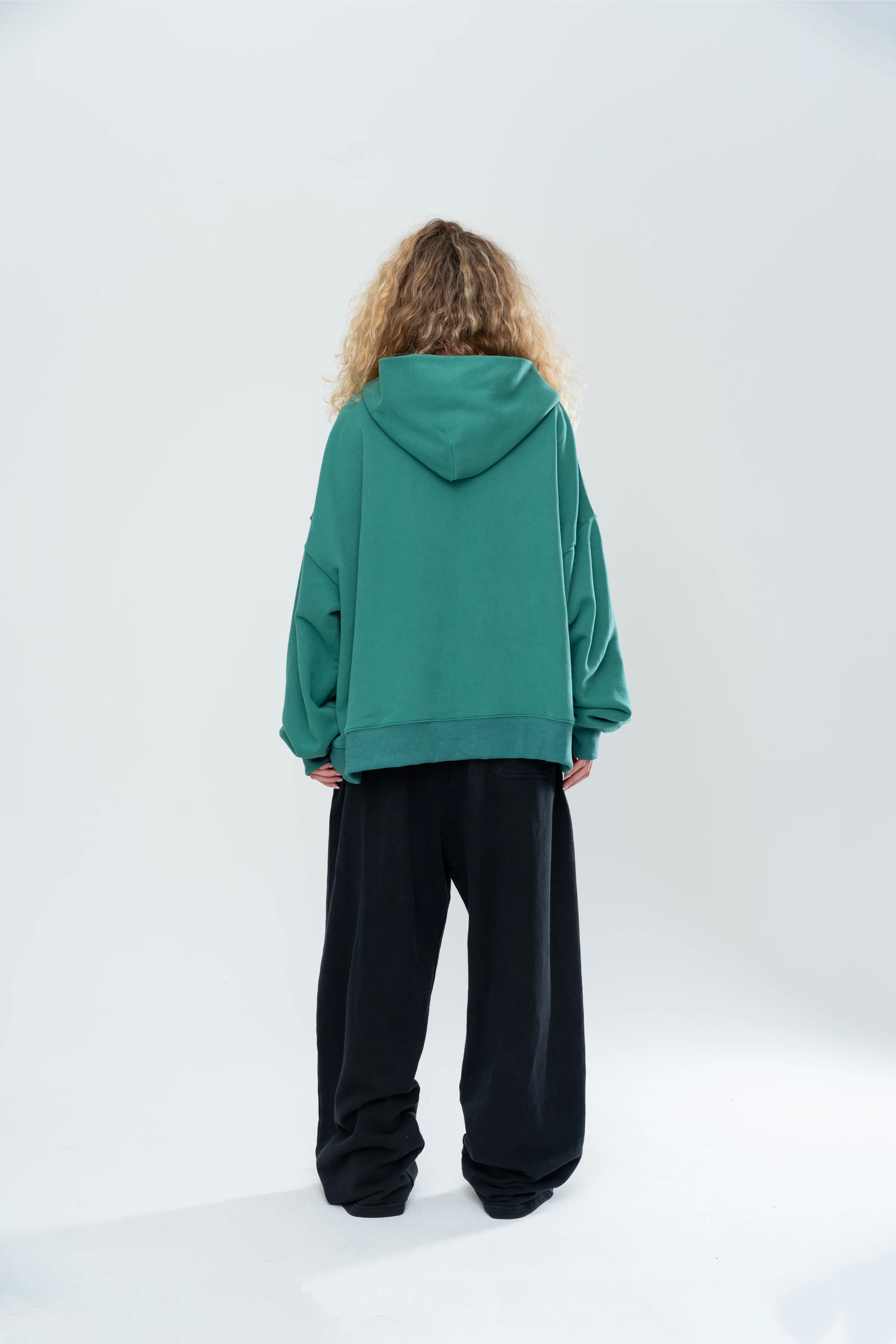 CLASSIC DOUBLE ZIP HOODIE - FOREST GREEN - Image 13