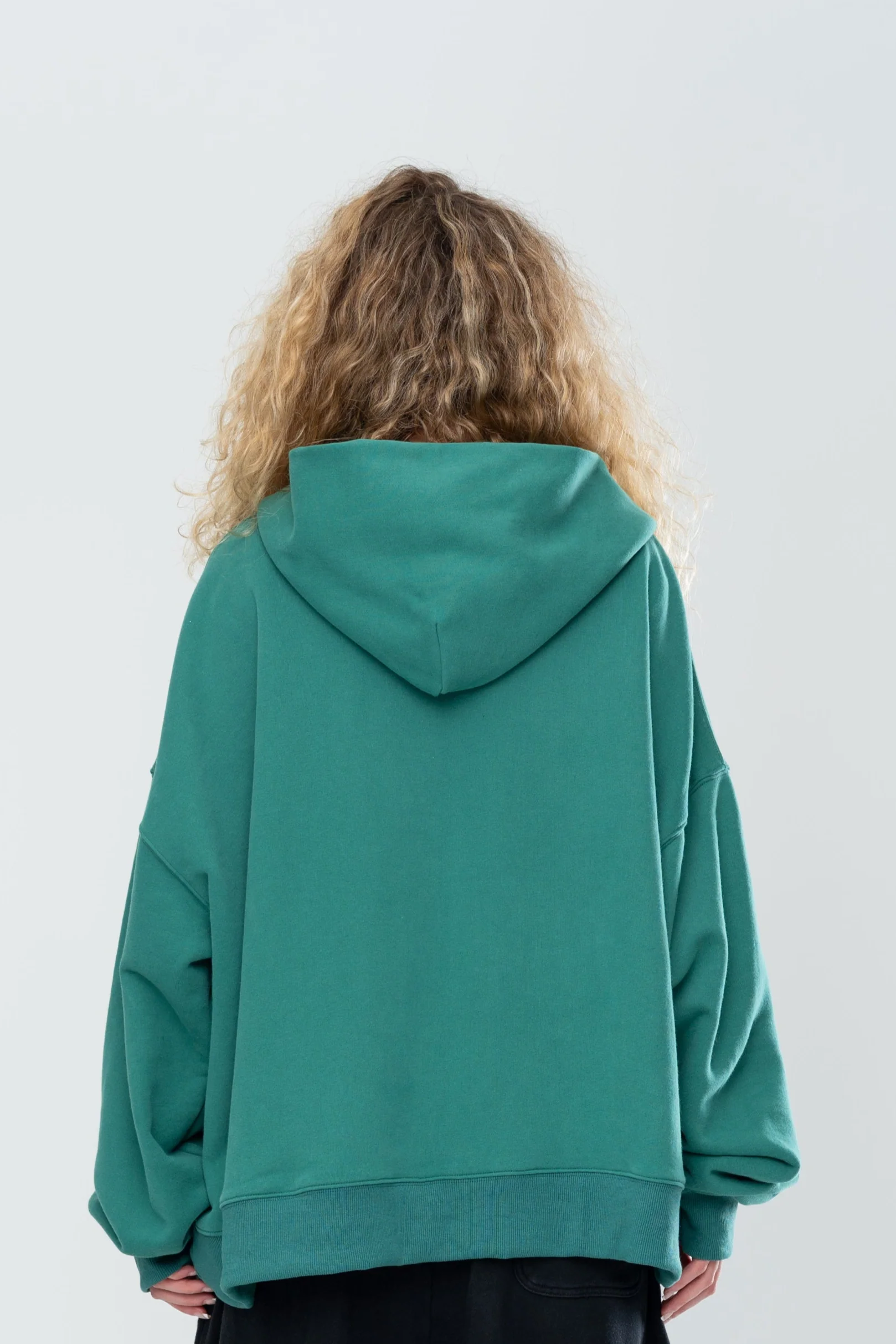 CLASSIC DOUBLE ZIP HOODIE - FOREST GREEN - Image 14