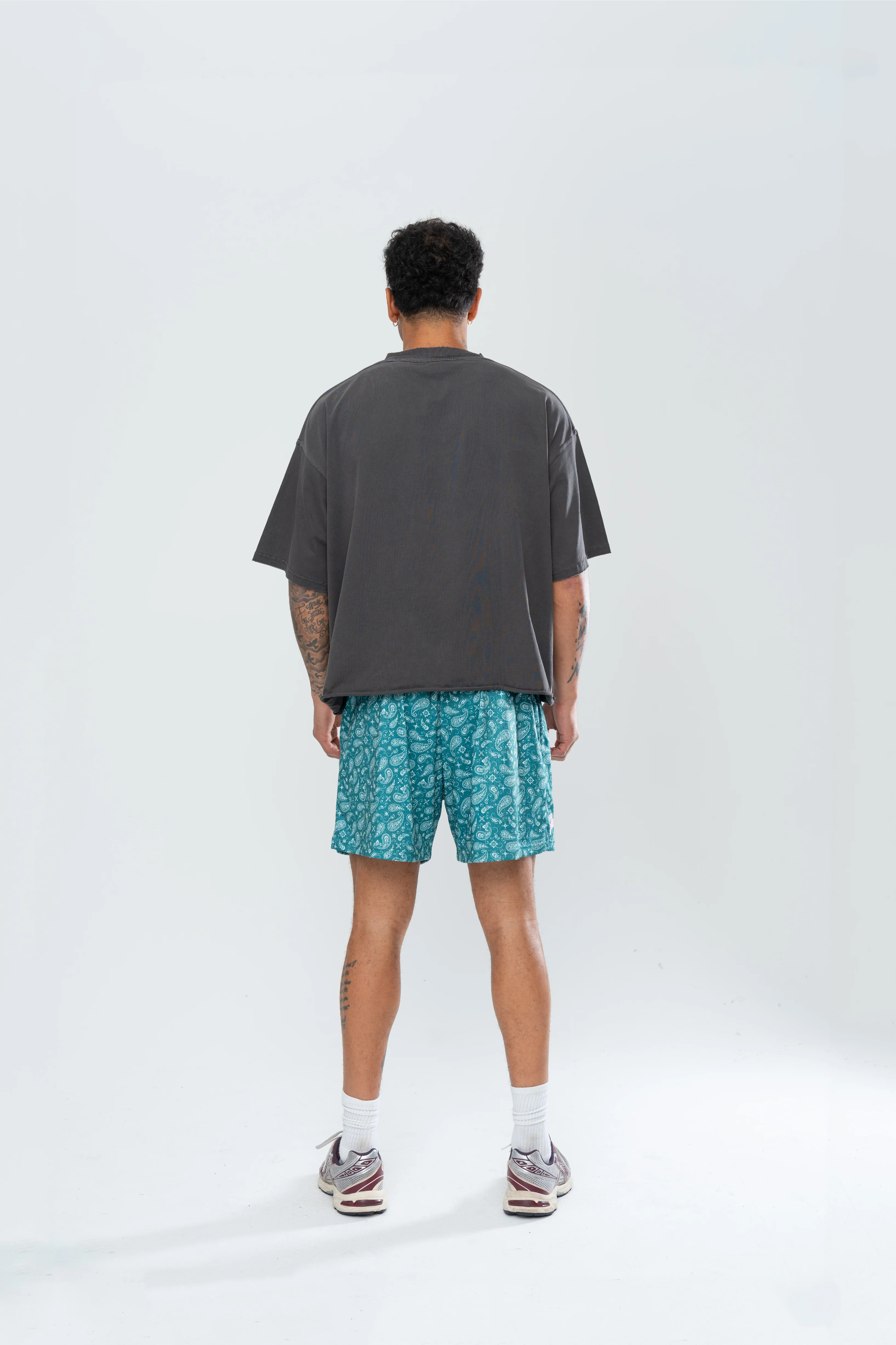 CLASSIC PAISLEY MESH SHORTS - GREEN - Image 10