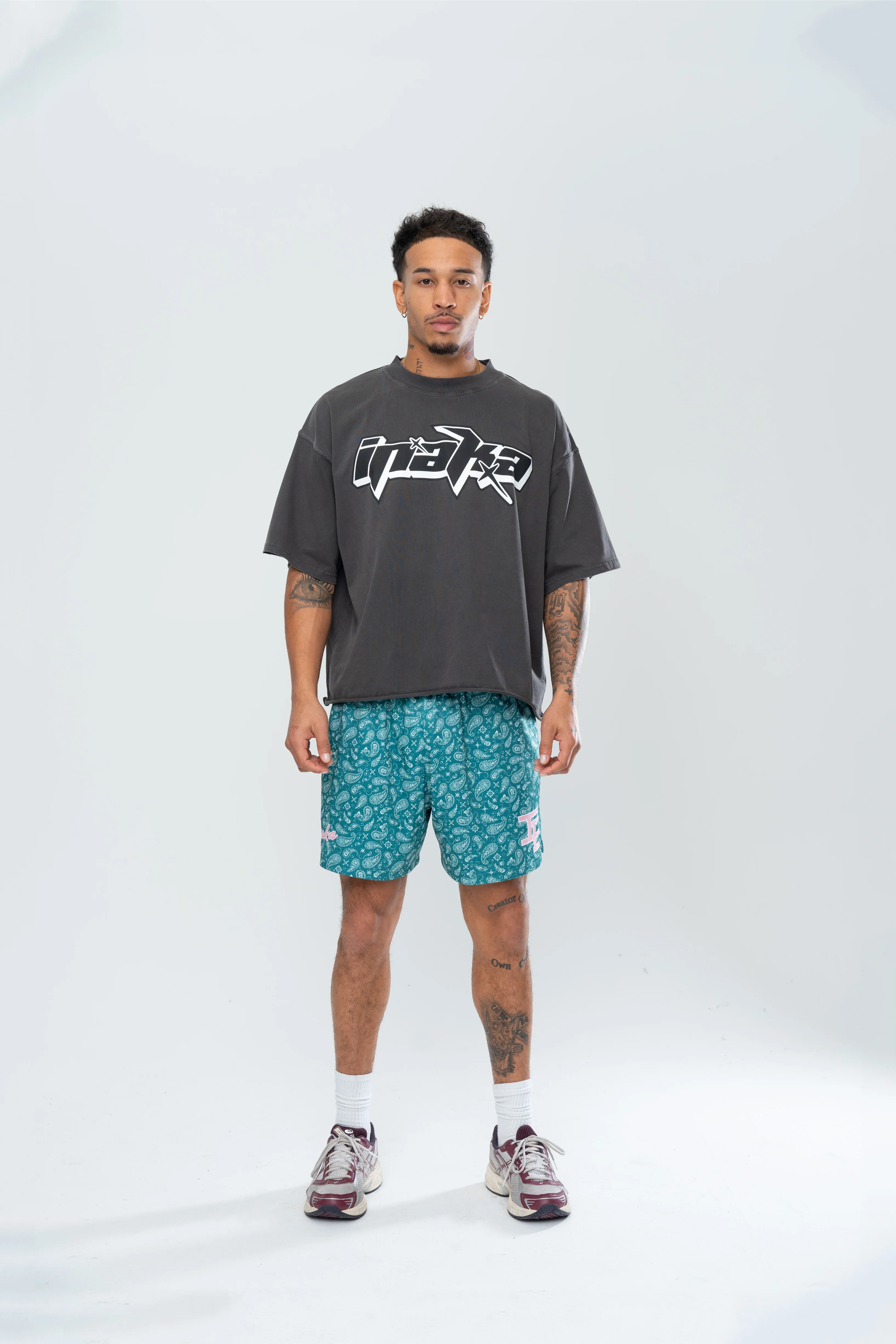 CLASSIC PAISLEY MESH SHORTS - GREEN - Image 3