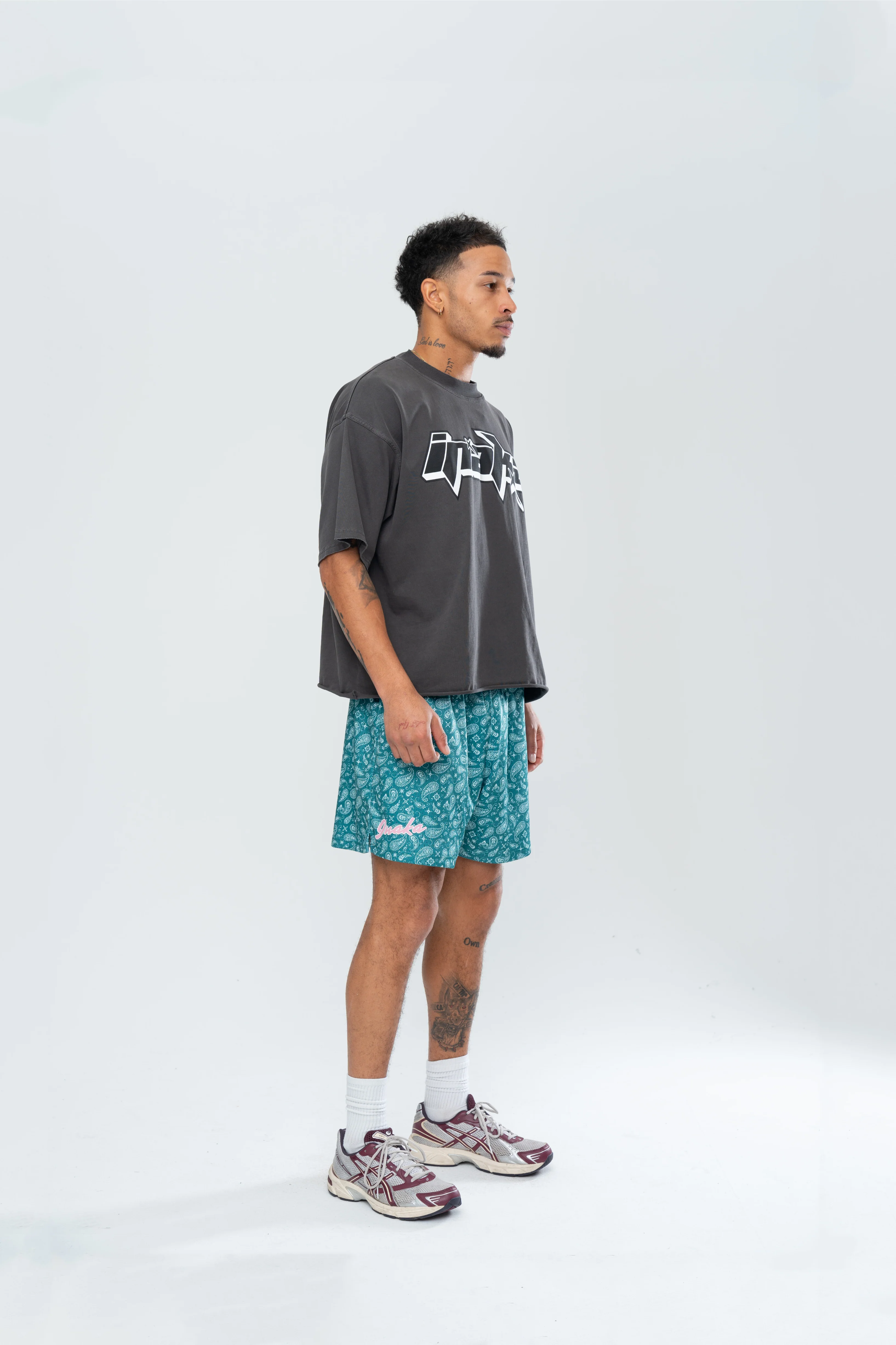 CLASSIC PAISLEY MESH SHORTS - GREEN - Image 7
