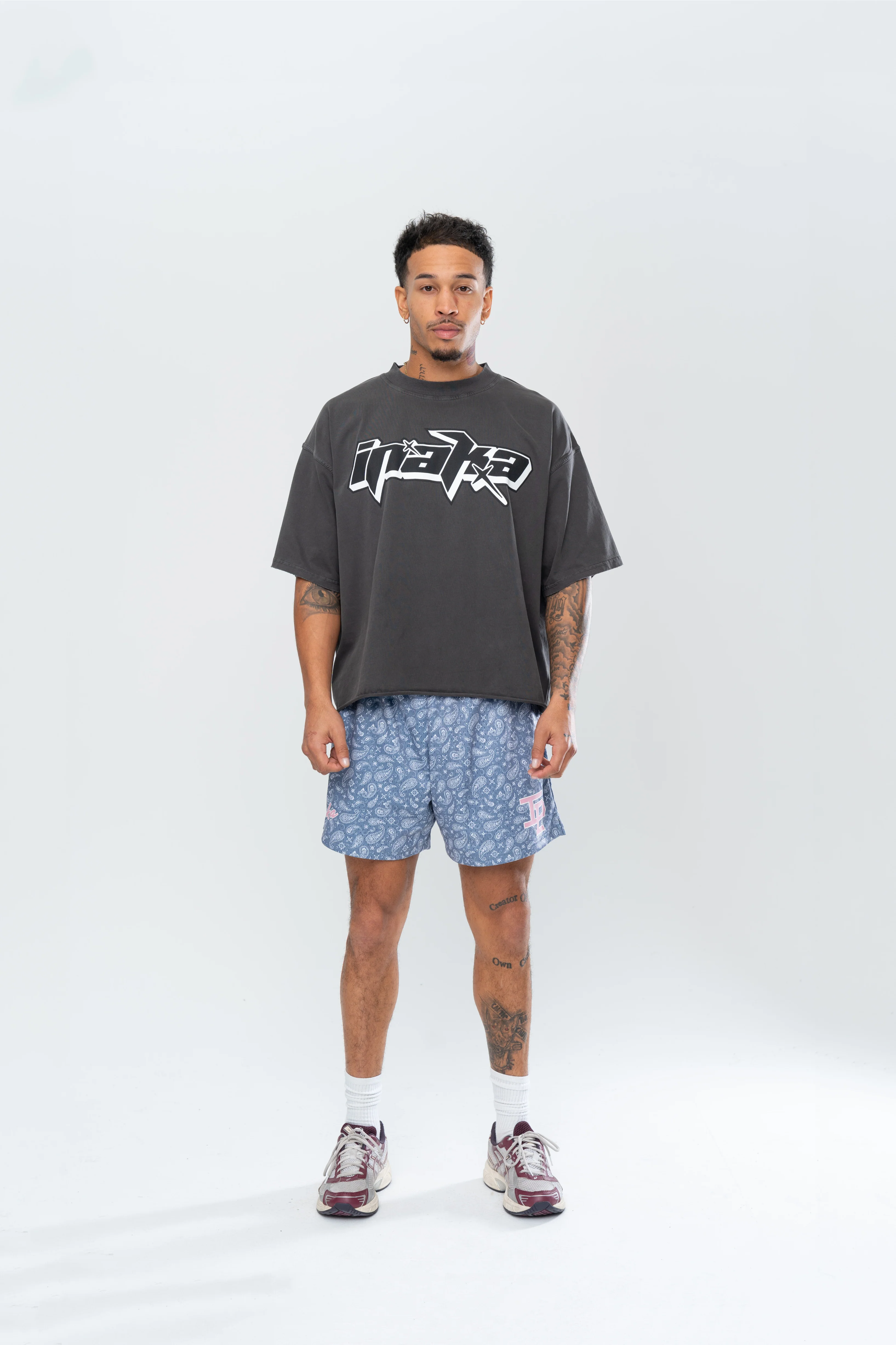 CLASSIC PAISLEY MESH SHORTS - GREY - Image 3