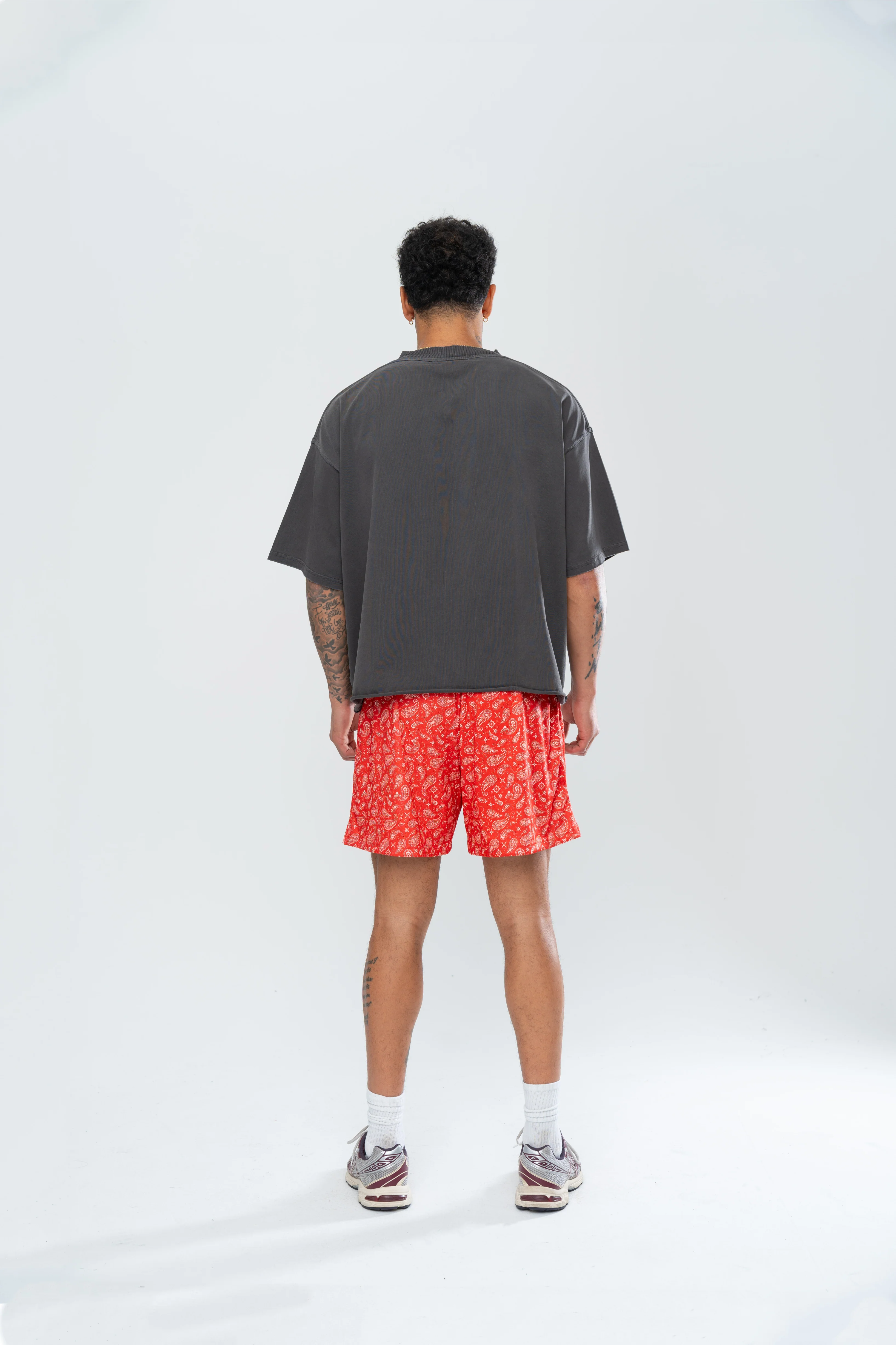 CLASSIC PAISLEY MESH SHORTS - RED - Image 10