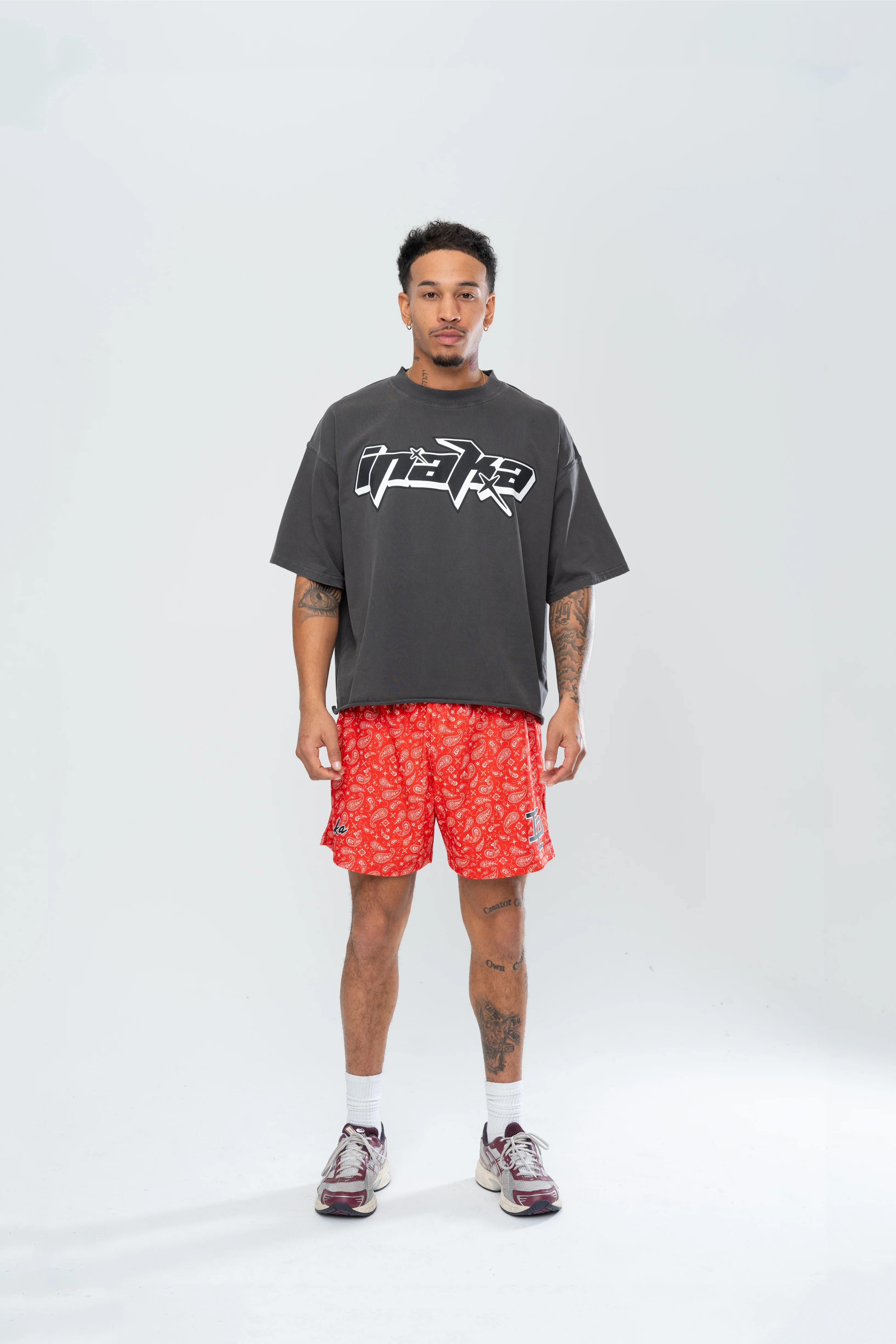 CLASSIC PAISLEY MESH SHORTS - RED - Image 3