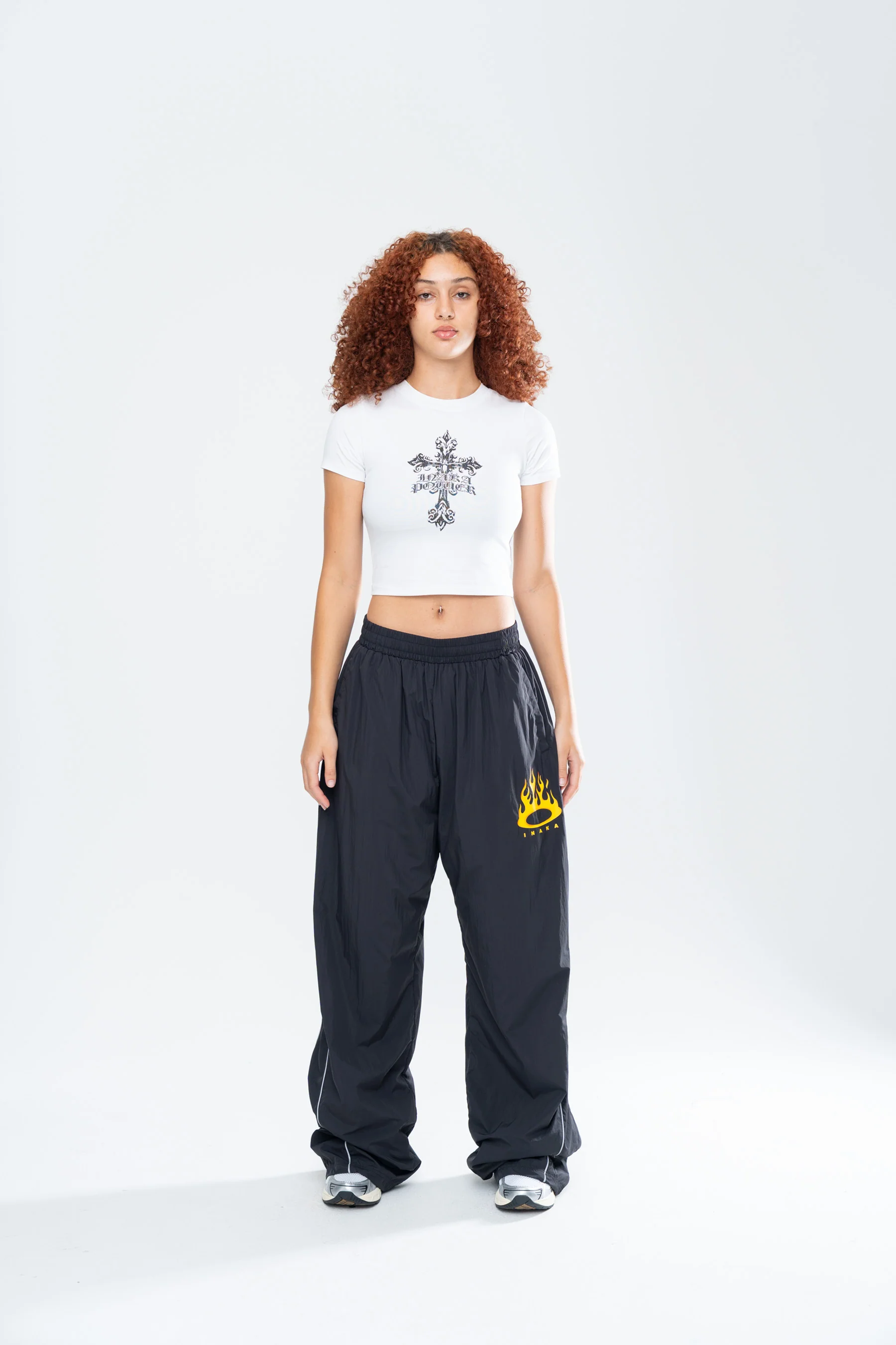 CRUCIFIX BABY TEE - WHITE - Image 2