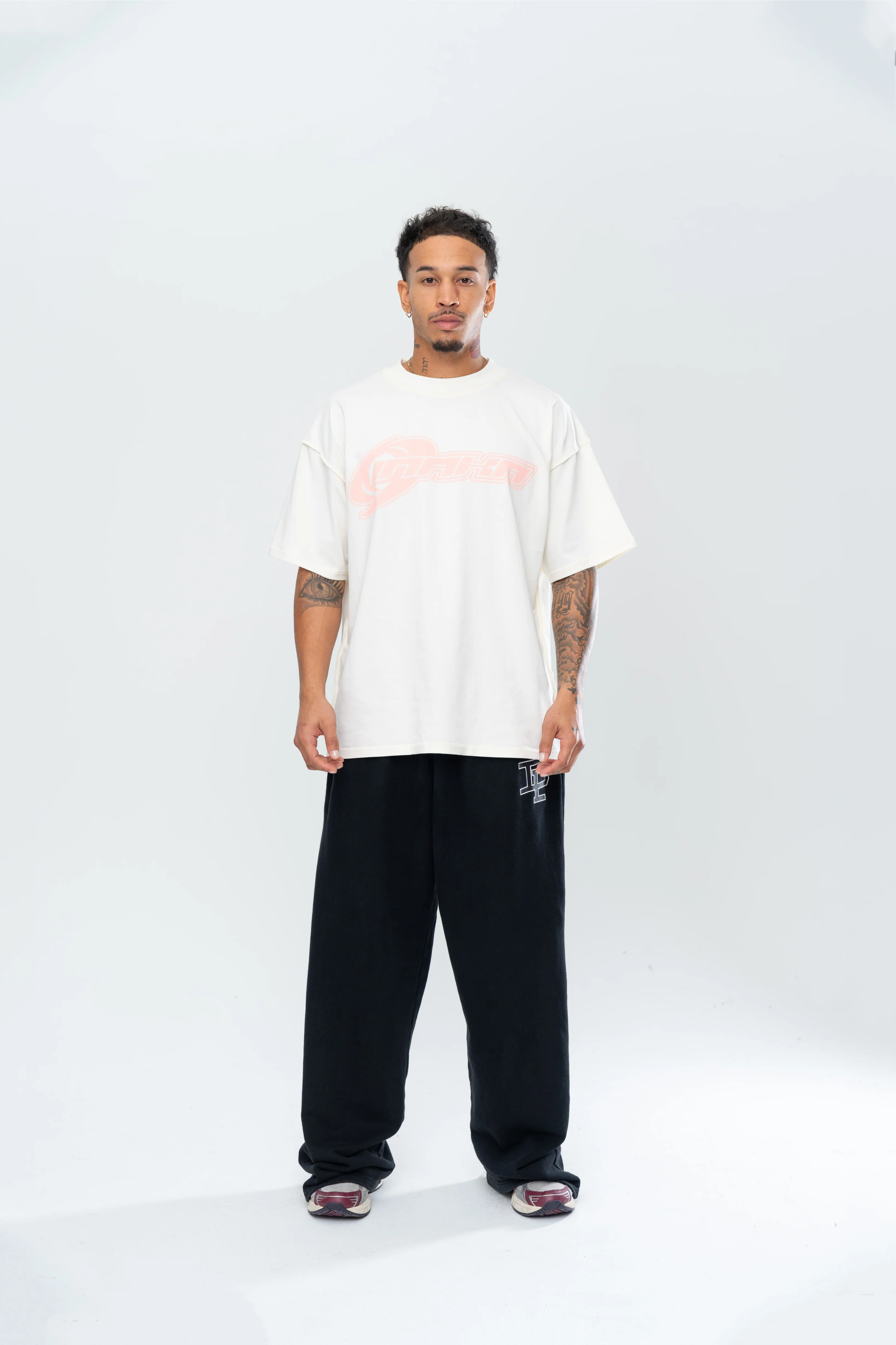 HYPERTEK REVERSE TEE - CREAM/PINK - Image 2