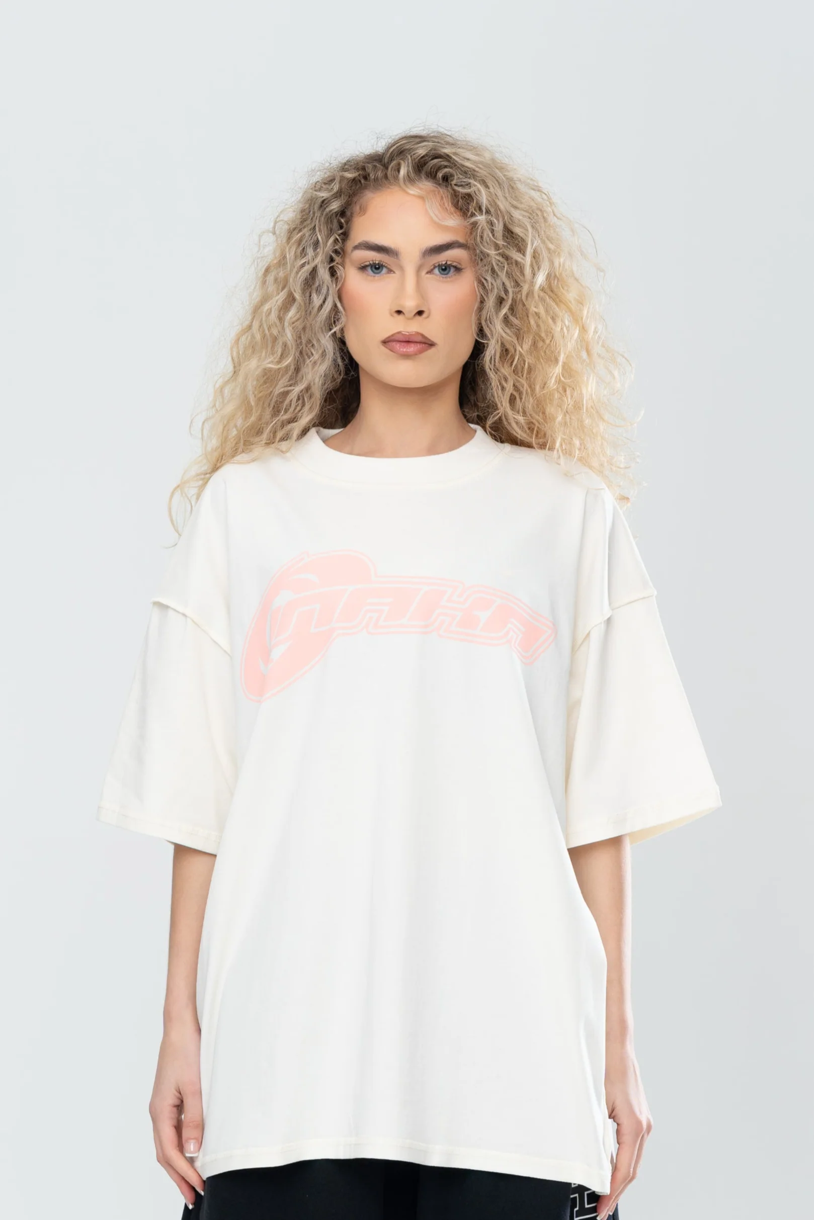 HYPERTEK REVERSE TEE - CREAM/PINK - Image 8