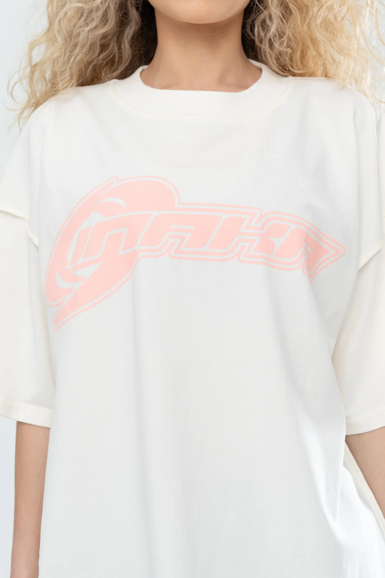 HYPERTEK REVERSE TEE - CREAM/PINK - Image 9