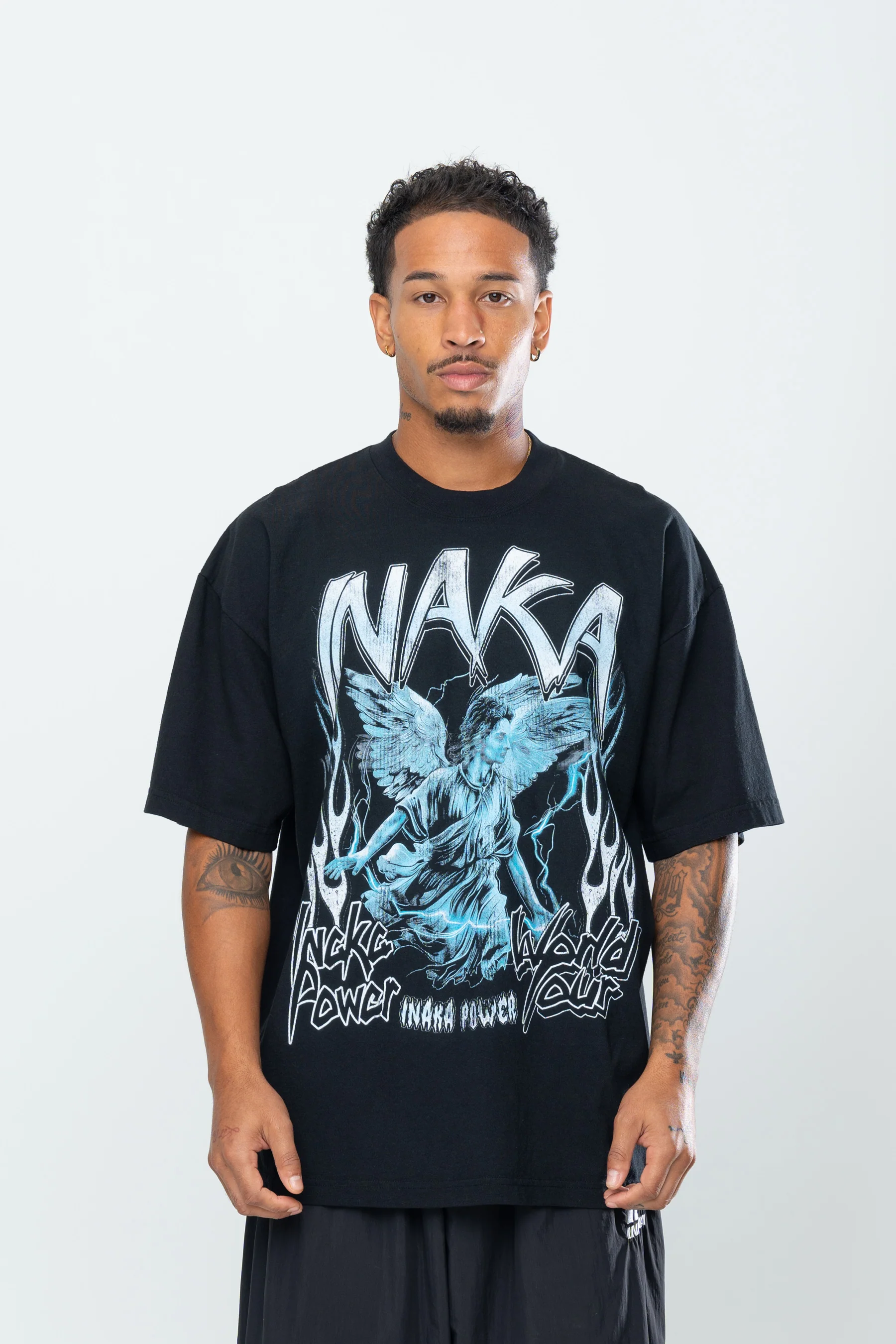 INAKA SAINT TOUR TEE - BLACK - Image 4
