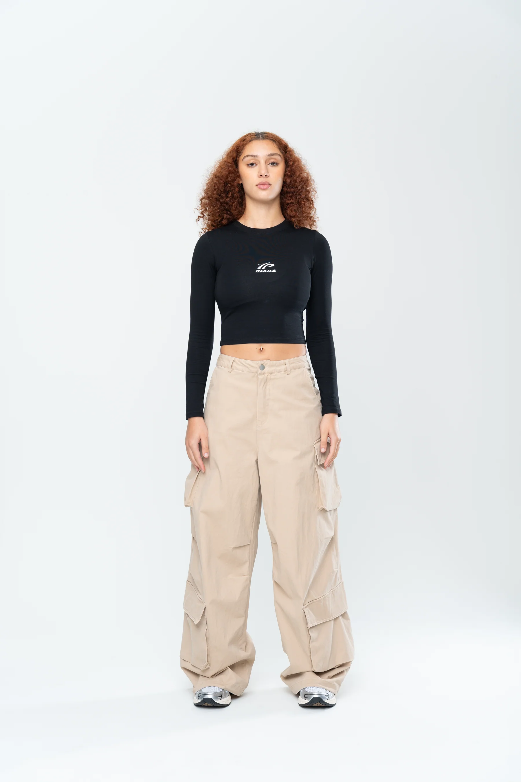 INAKA BAGGY CARGO PANTS - SAND - Image 10