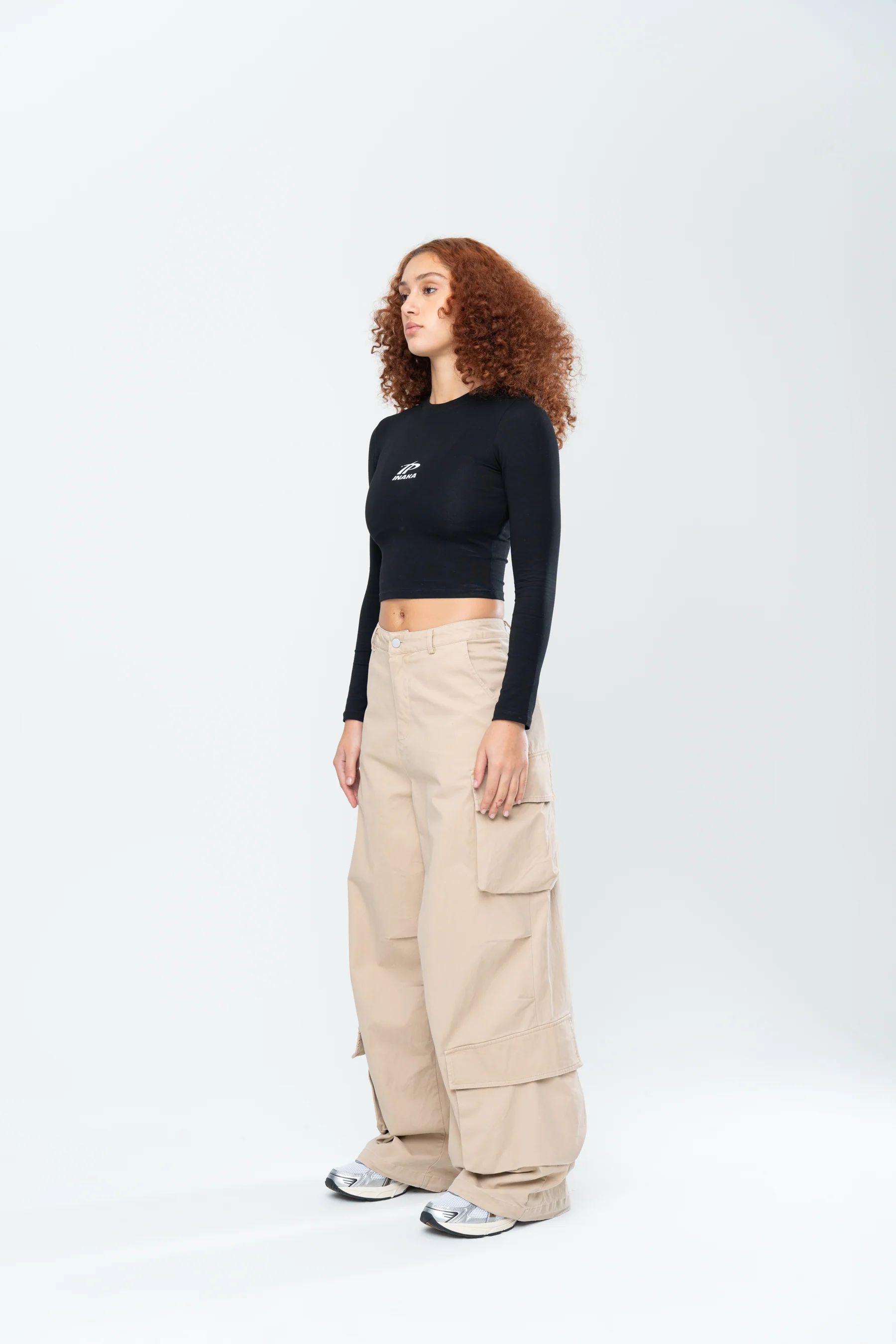 INAKA BAGGY CARGO PANTS - SAND - Image 12
