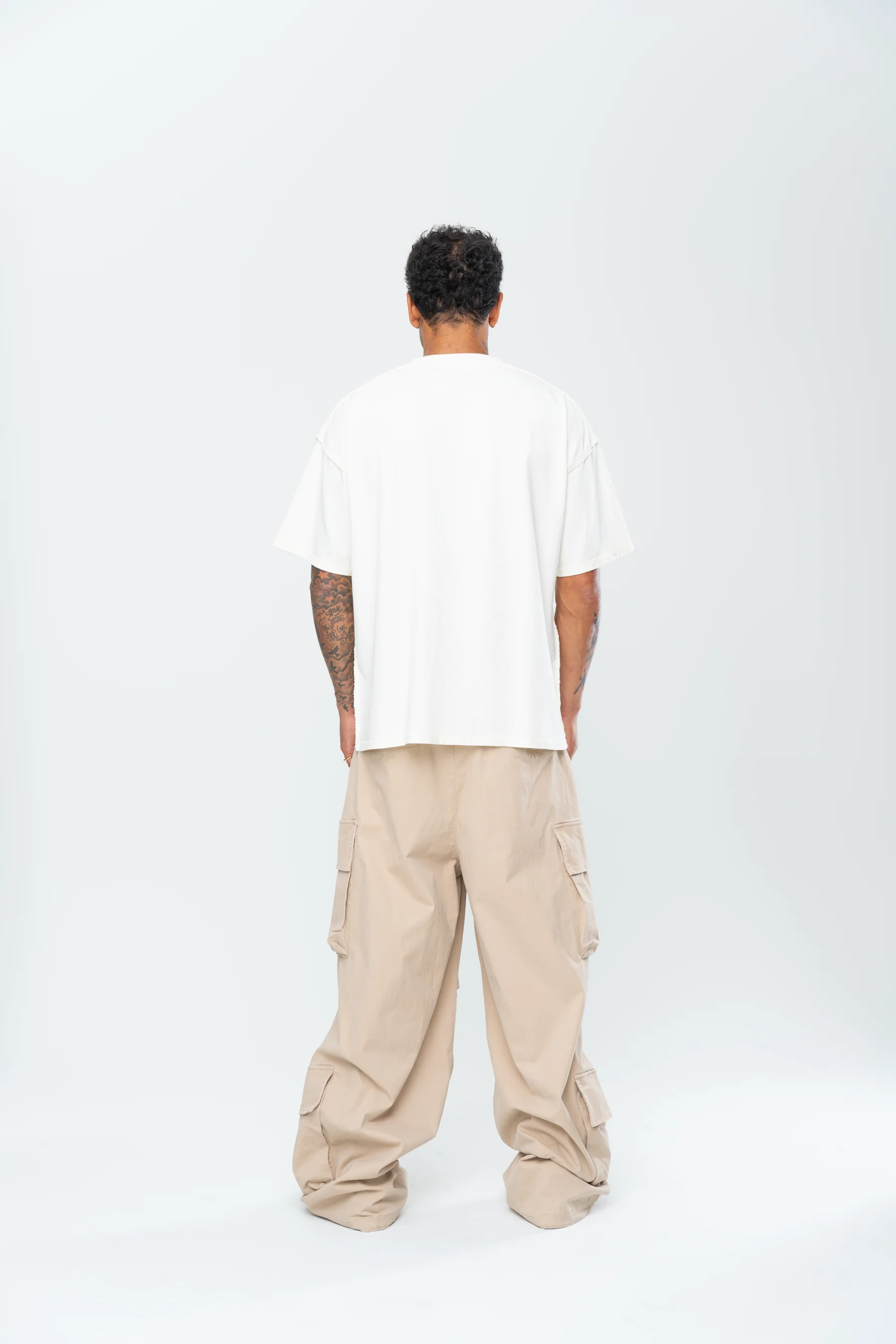 INAKA BAGGY CARGO PANTS - SAND - Image 7