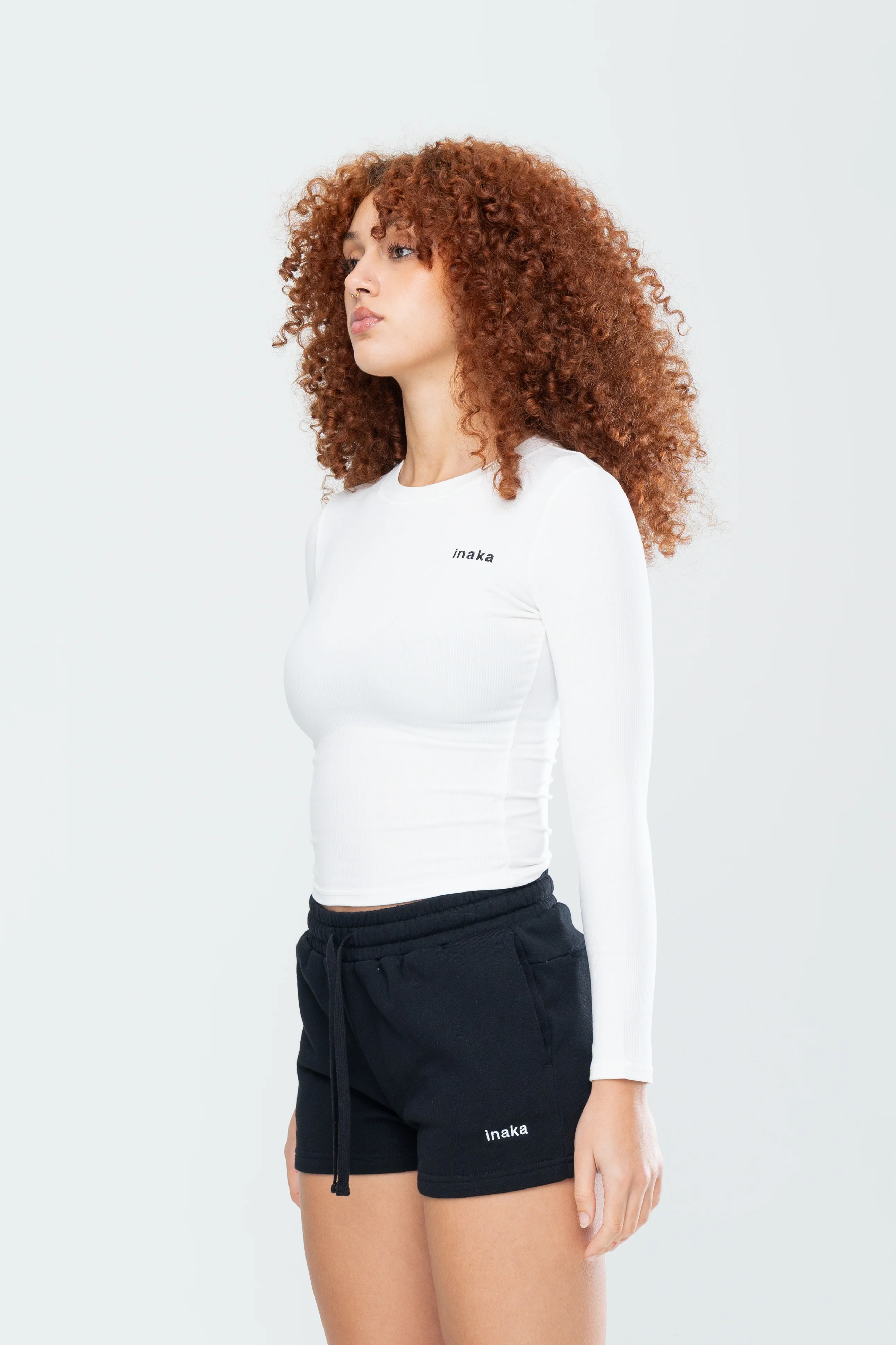 BASICS RIBBED LS - WHITE - Image 2