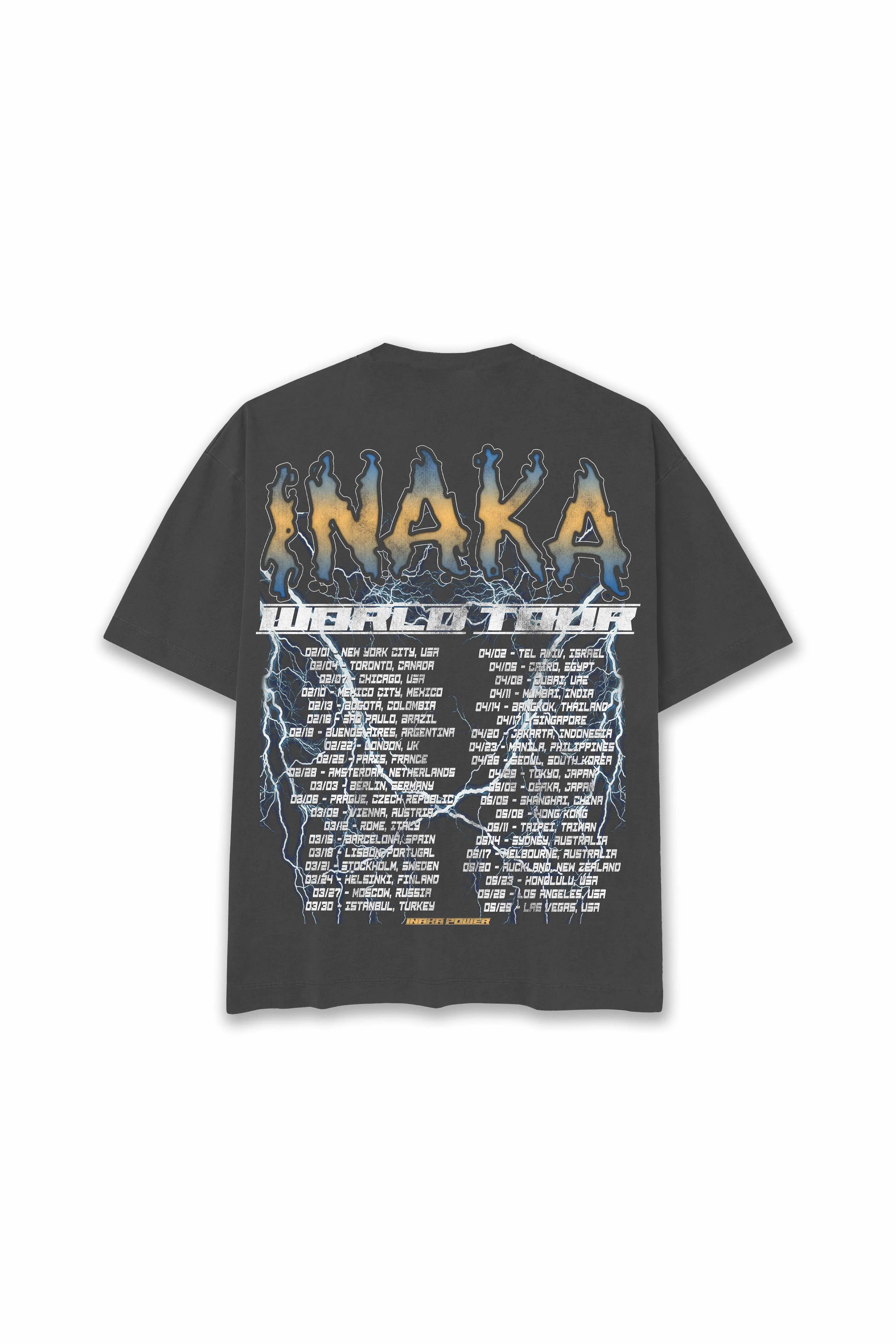INAKA SKULL CRUSHER TEE - VINTAGE BLACK - Image 2