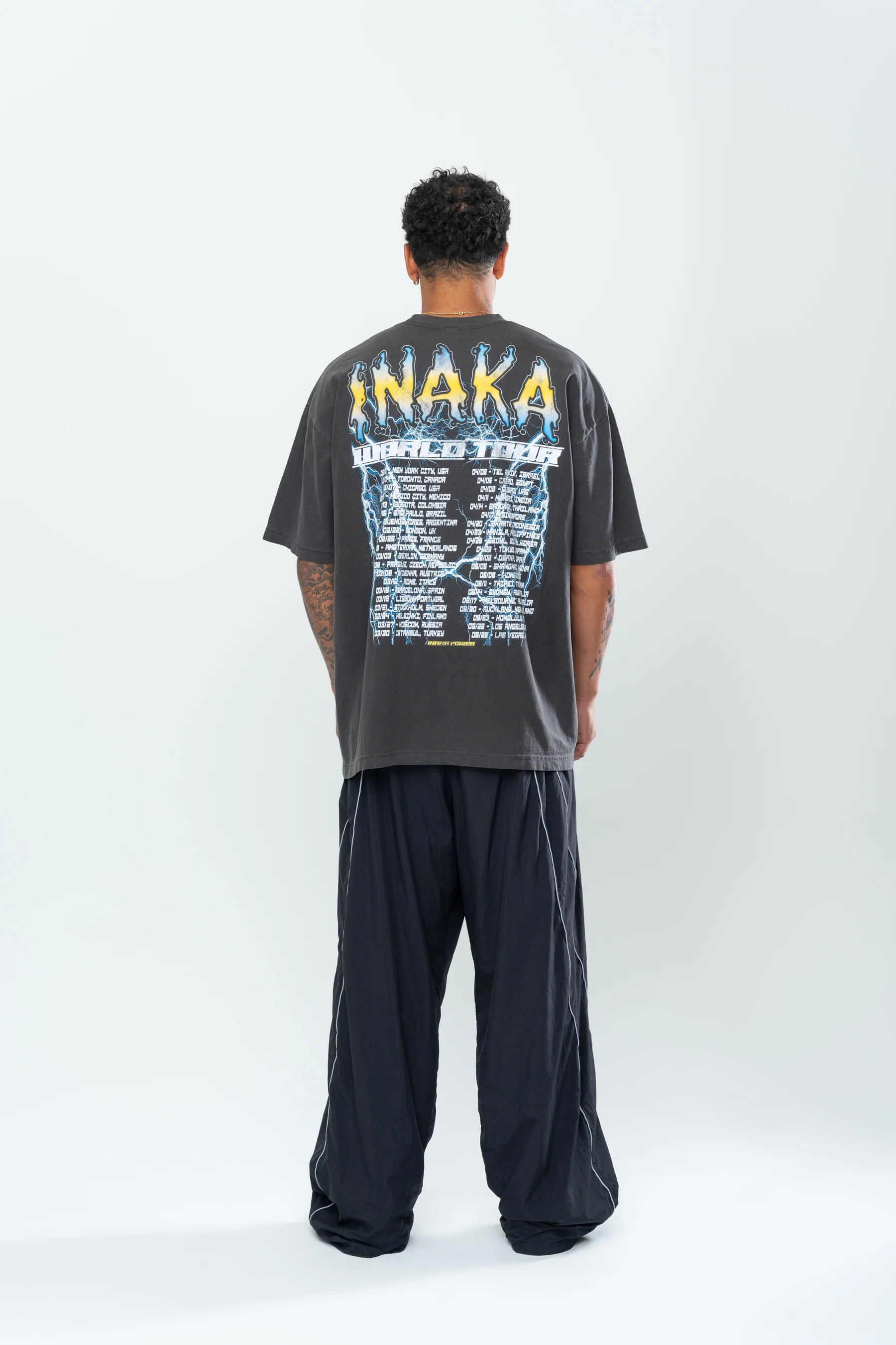 INAKA SKULL CRUSHER TEE - VINTAGE BLACK - Image 5