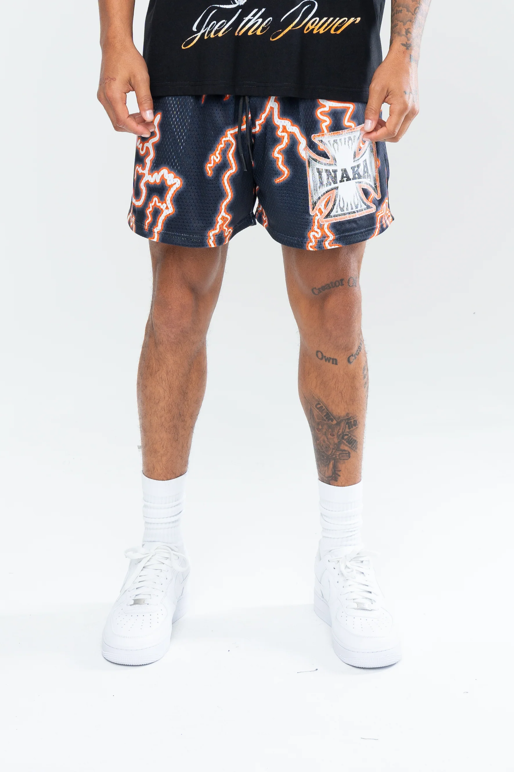 THUNDERSTRUCK  MESH SHORTS - GOLD - Image 3