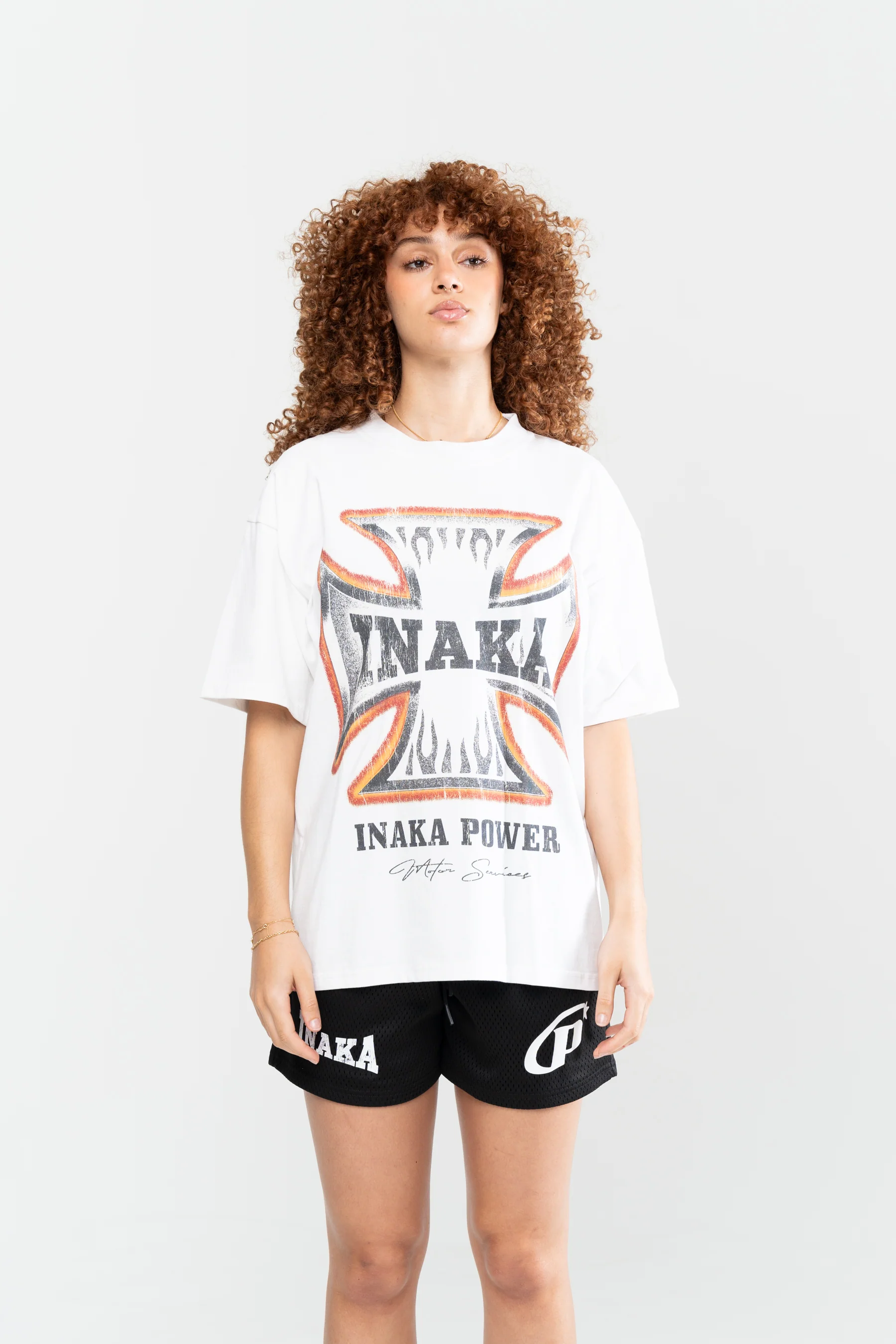 CROSS FLAME TEE - WHITE - Image 5