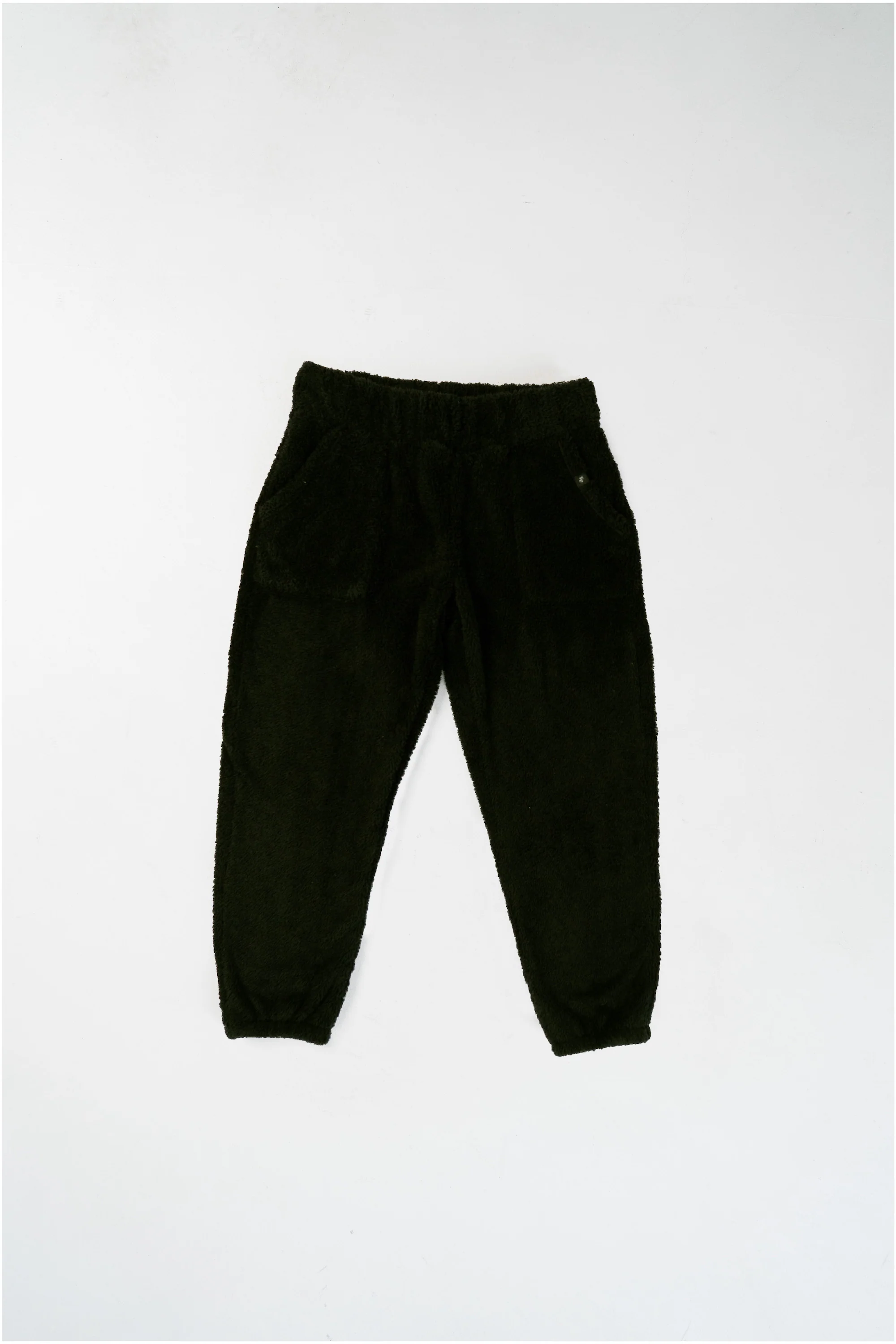 TEDDY FLEECE PANTS - BLACK - Image 4