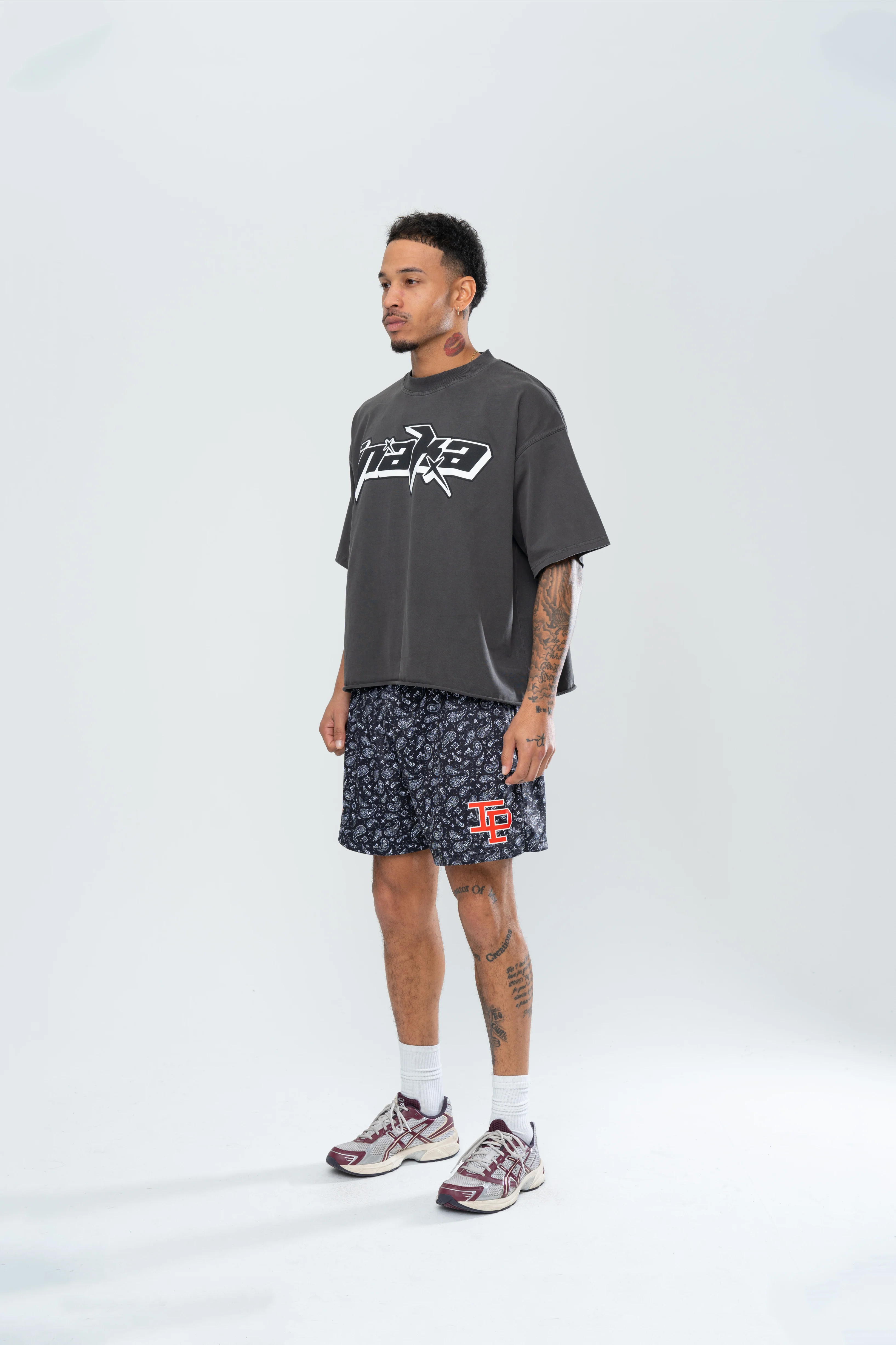 CLASSIC PAISLEY MESH SHORTS - BLACK - Image 5