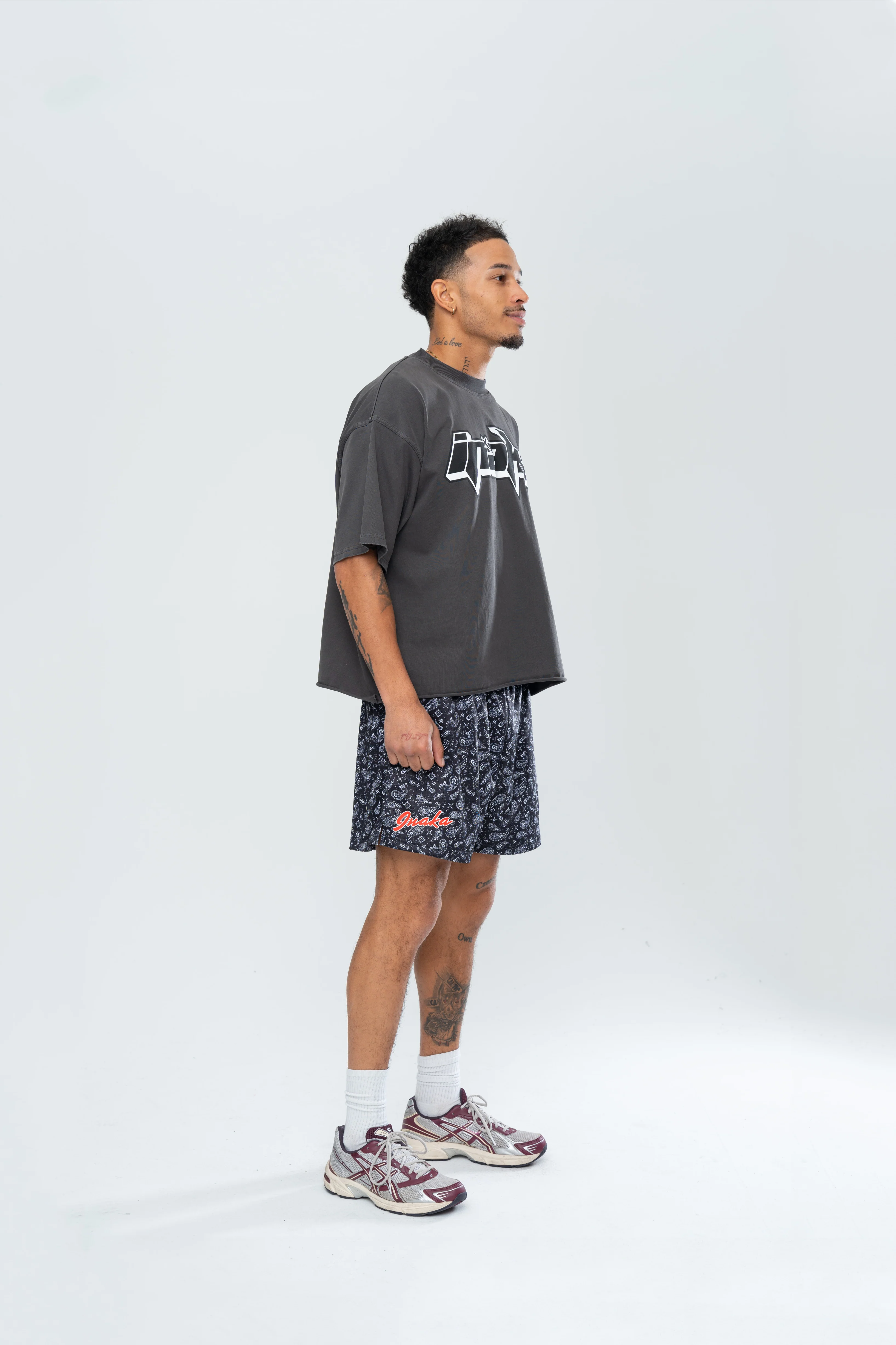 CLASSIC PAISLEY MESH SHORTS - BLACK - Image 7