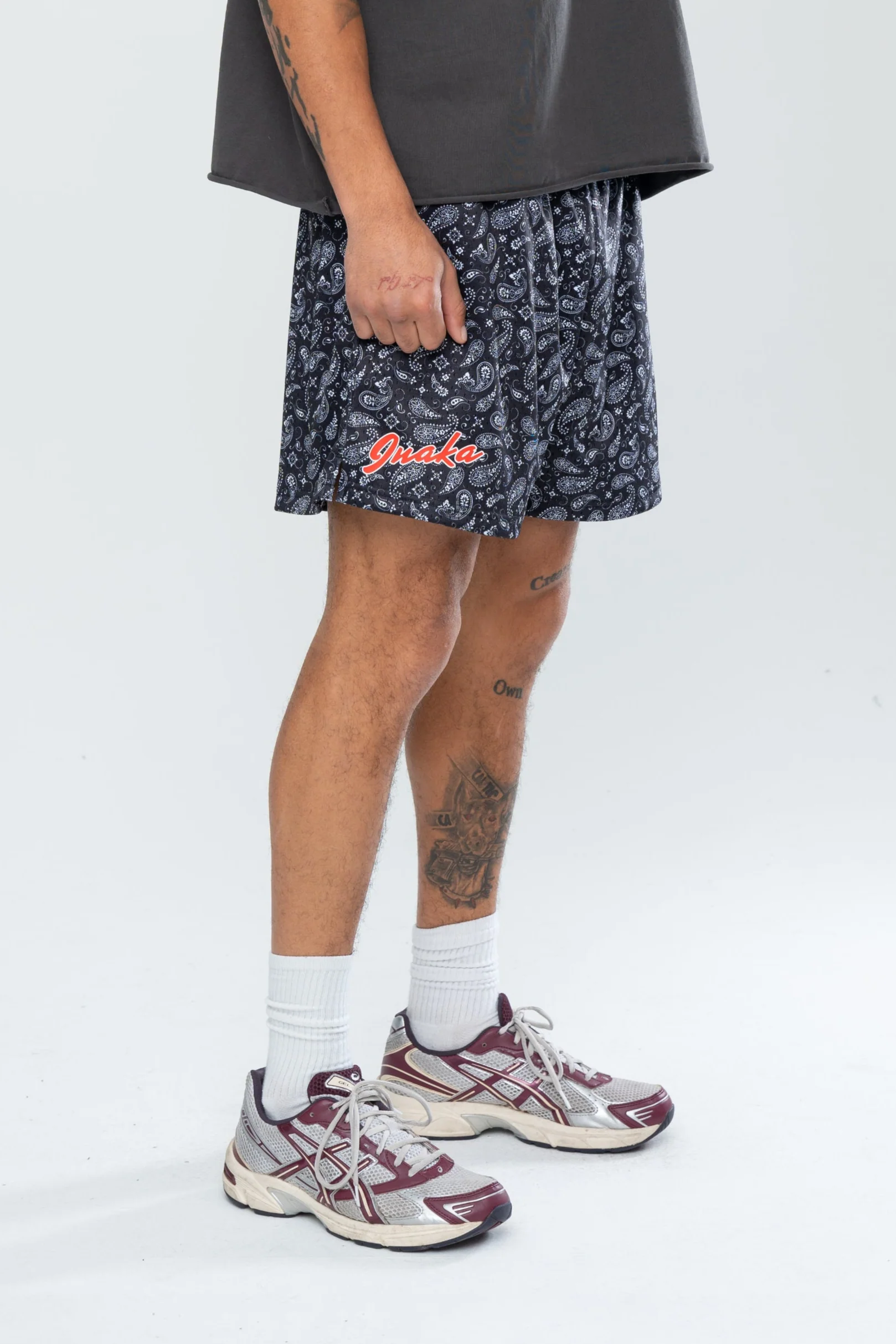 CLASSIC PAISLEY MESH SHORTS - BLACK - Image 8