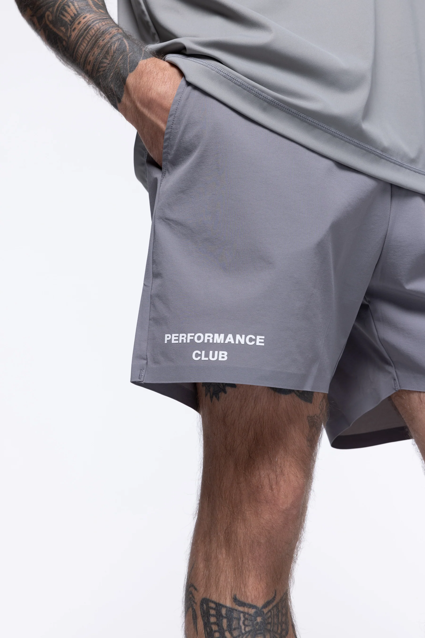 PERFORMANCE CLUB SHORTS - GREY - Image 3
