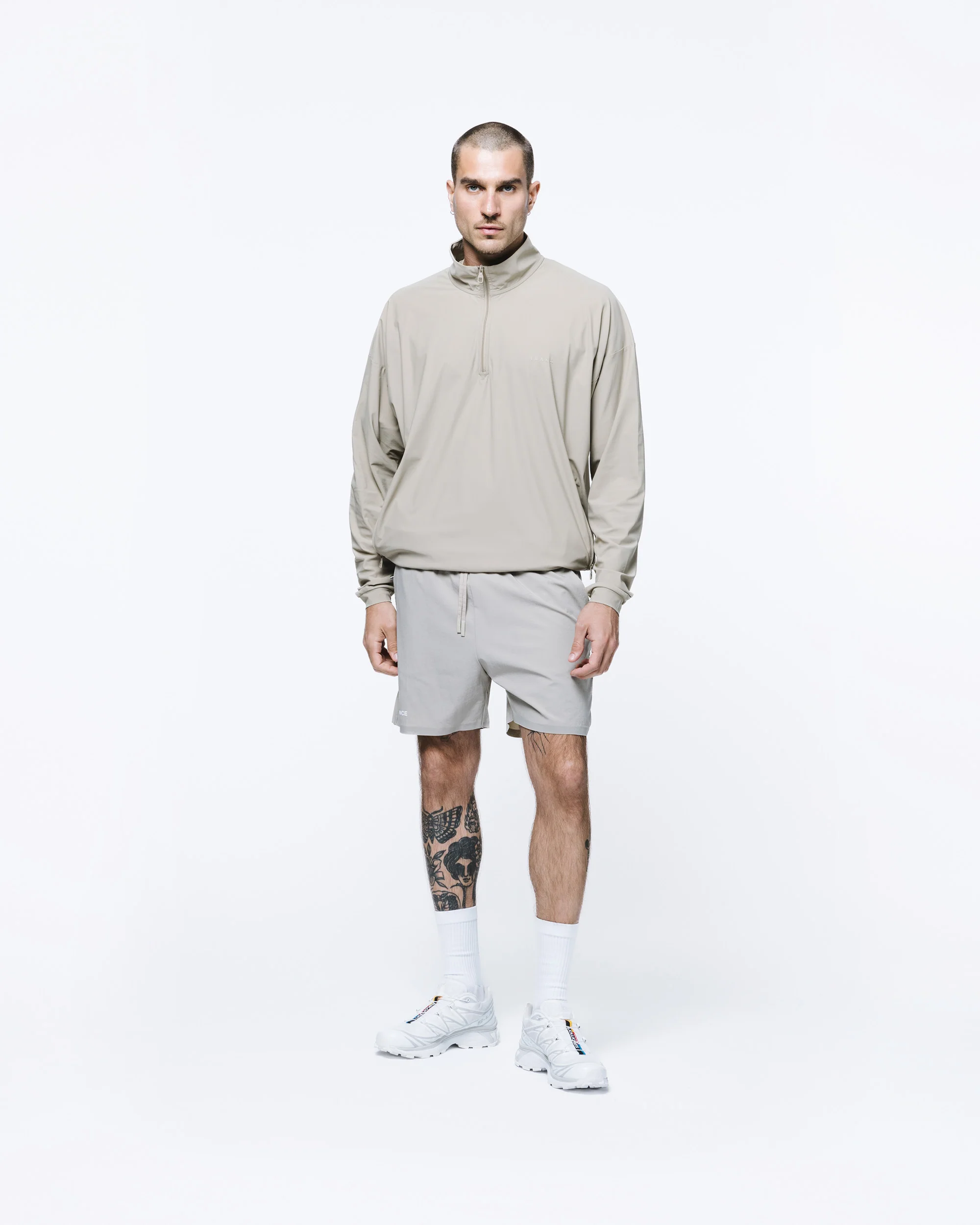 PERFORMANCE CLUB 1/4 ZIP JACKET - TAUPE - Image 3