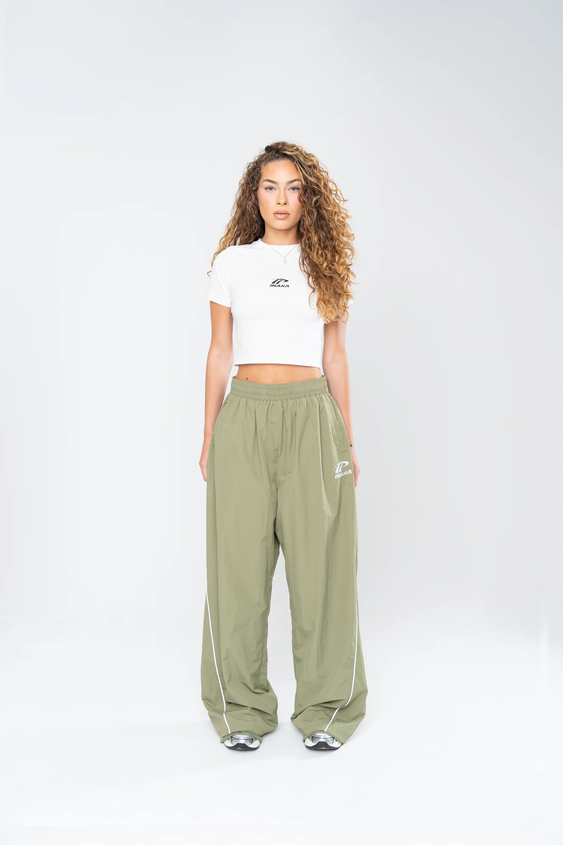 SPORTSWEAR BAGGY TRACK PANTS - OLIVE - Image 3