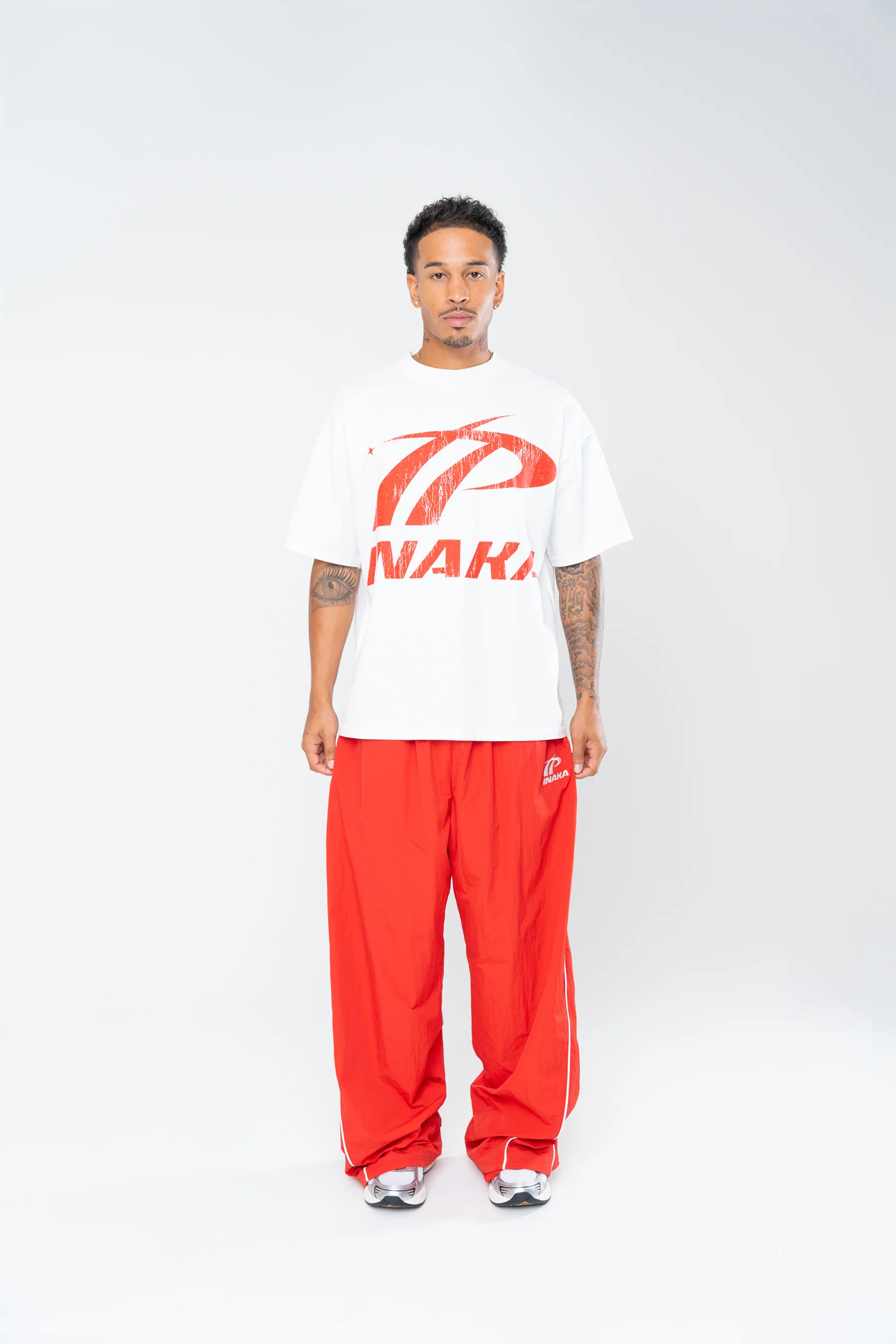 SPORTSWEAR BAGGY TRACK PANTS - RED - Image 3