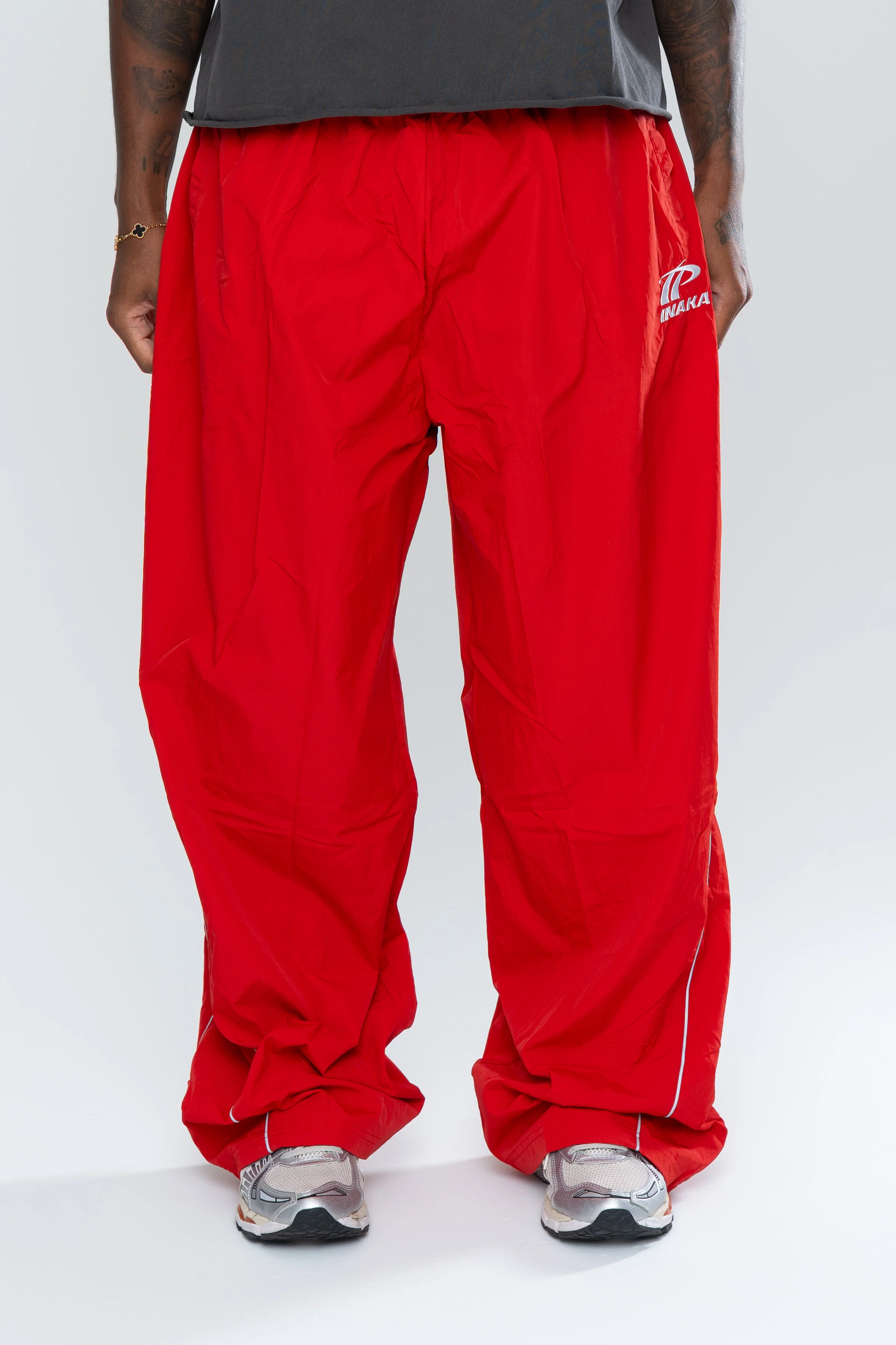 SPORTSWEAR BAGGY TRACK PANTS - RED - Image 4