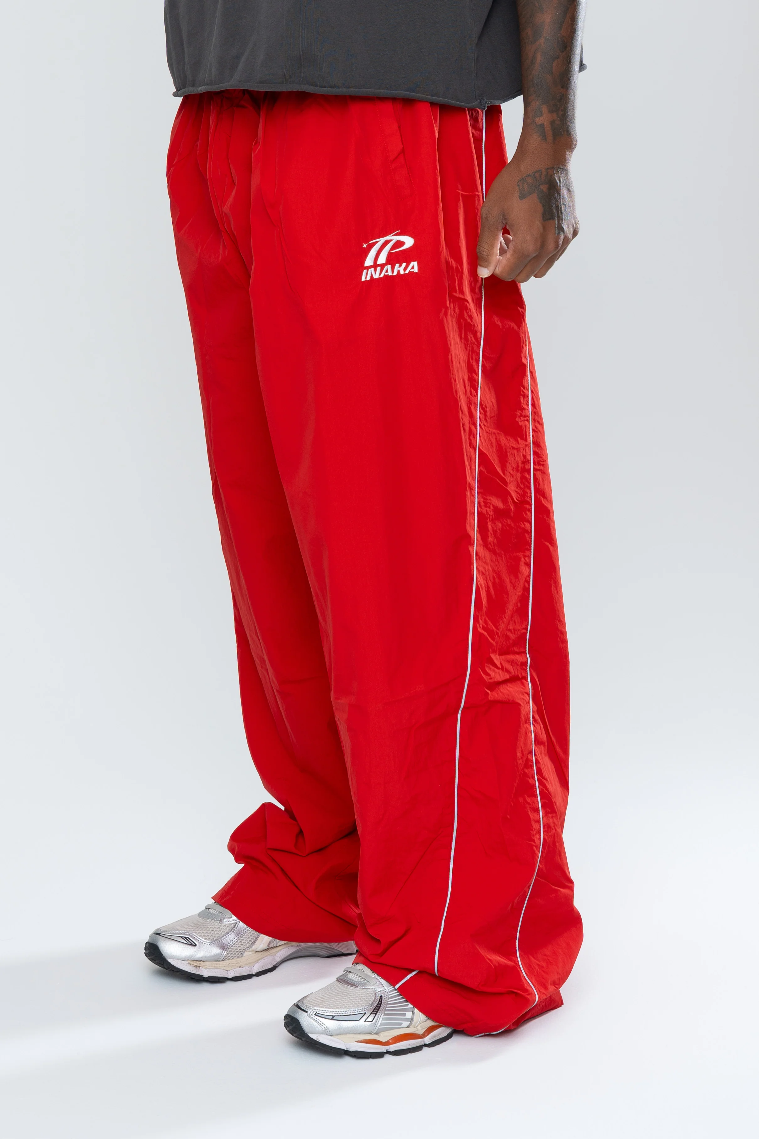SPORTSWEAR BAGGY TRACK PANTS - RED - Image 5