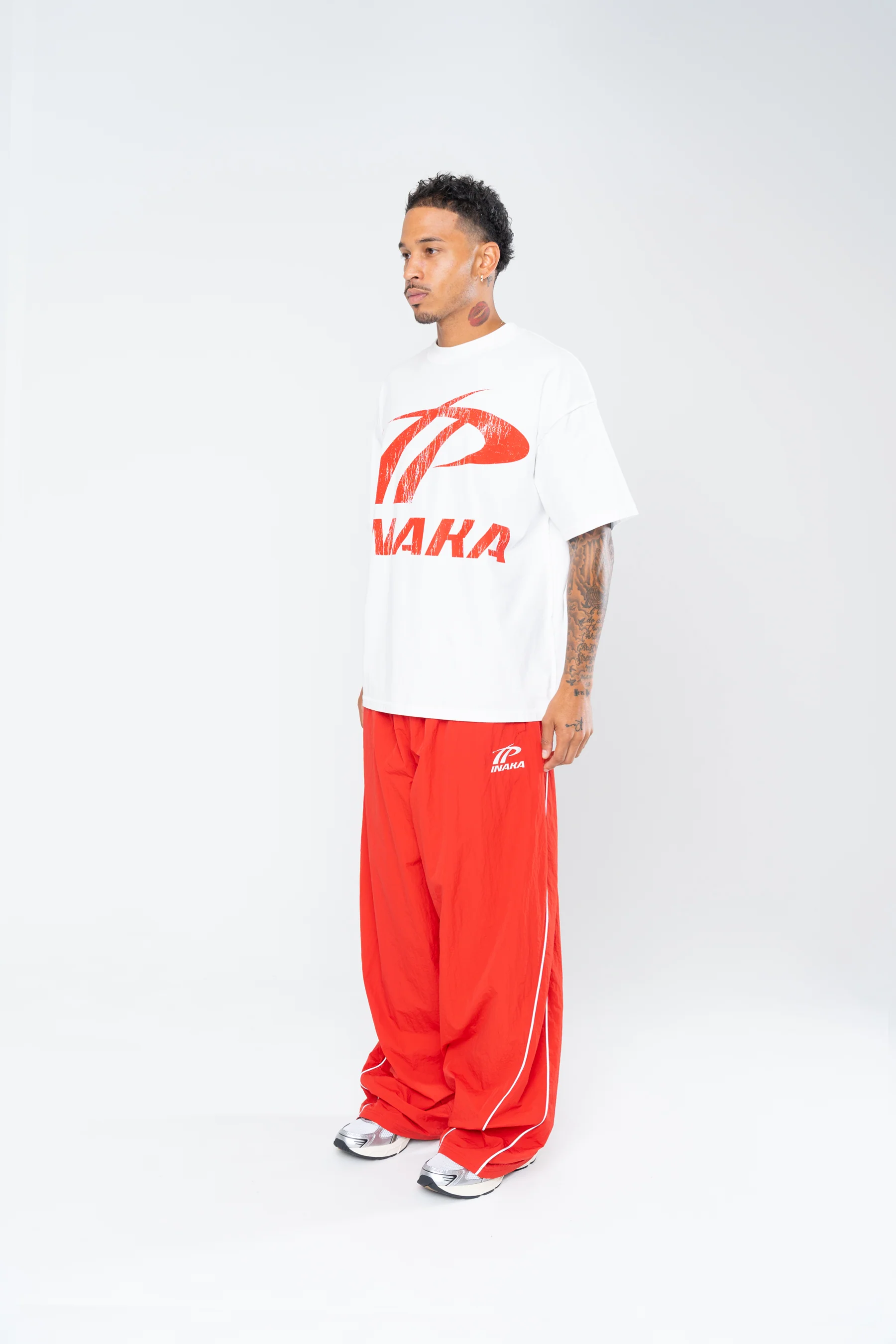 SPORTSWEAR BAGGY TRACK PANTS - RED - Image 6