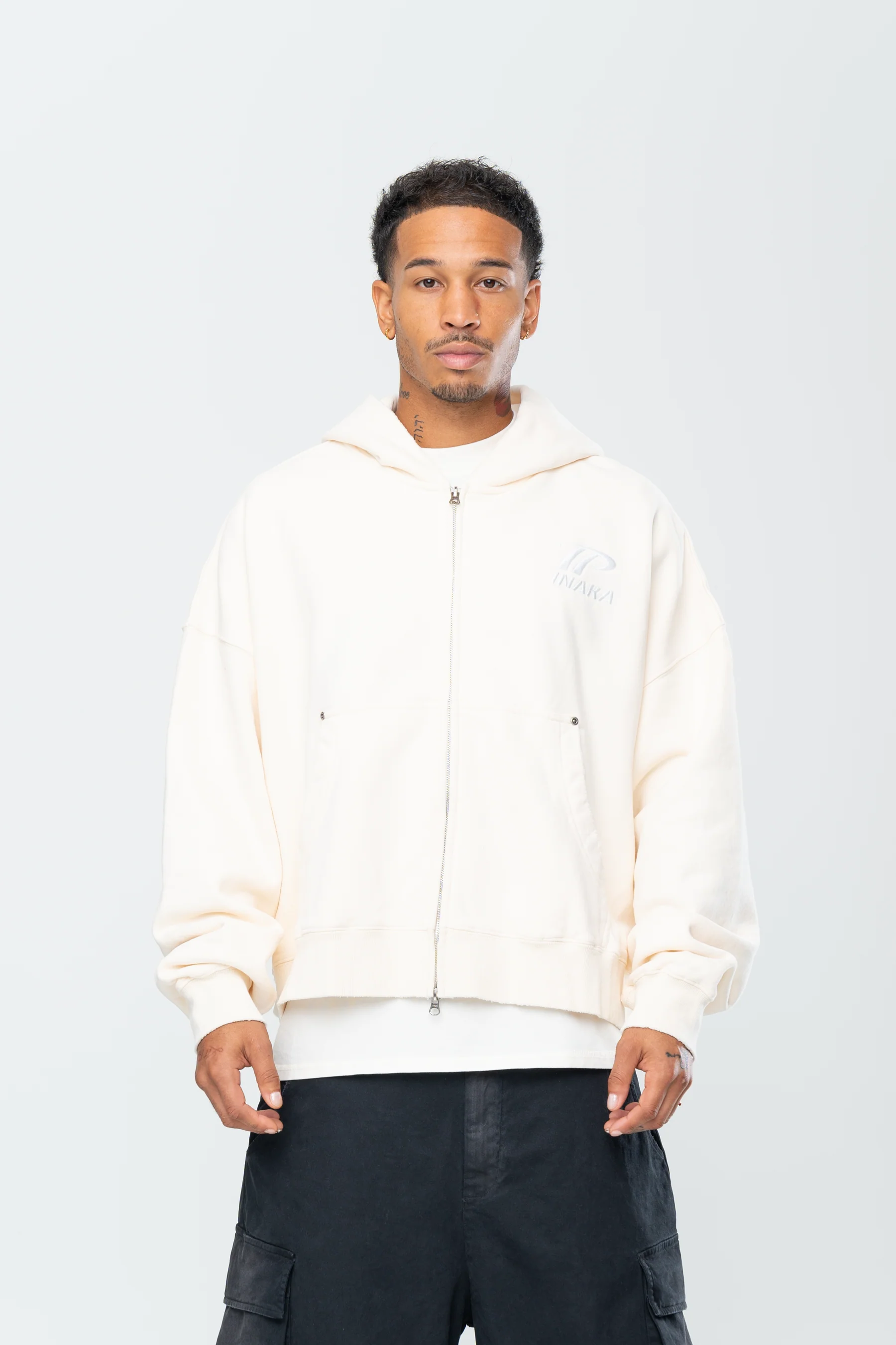 SPORTSWEAR DOUBLE ZIP HOODIE - BEIGE - Image 3