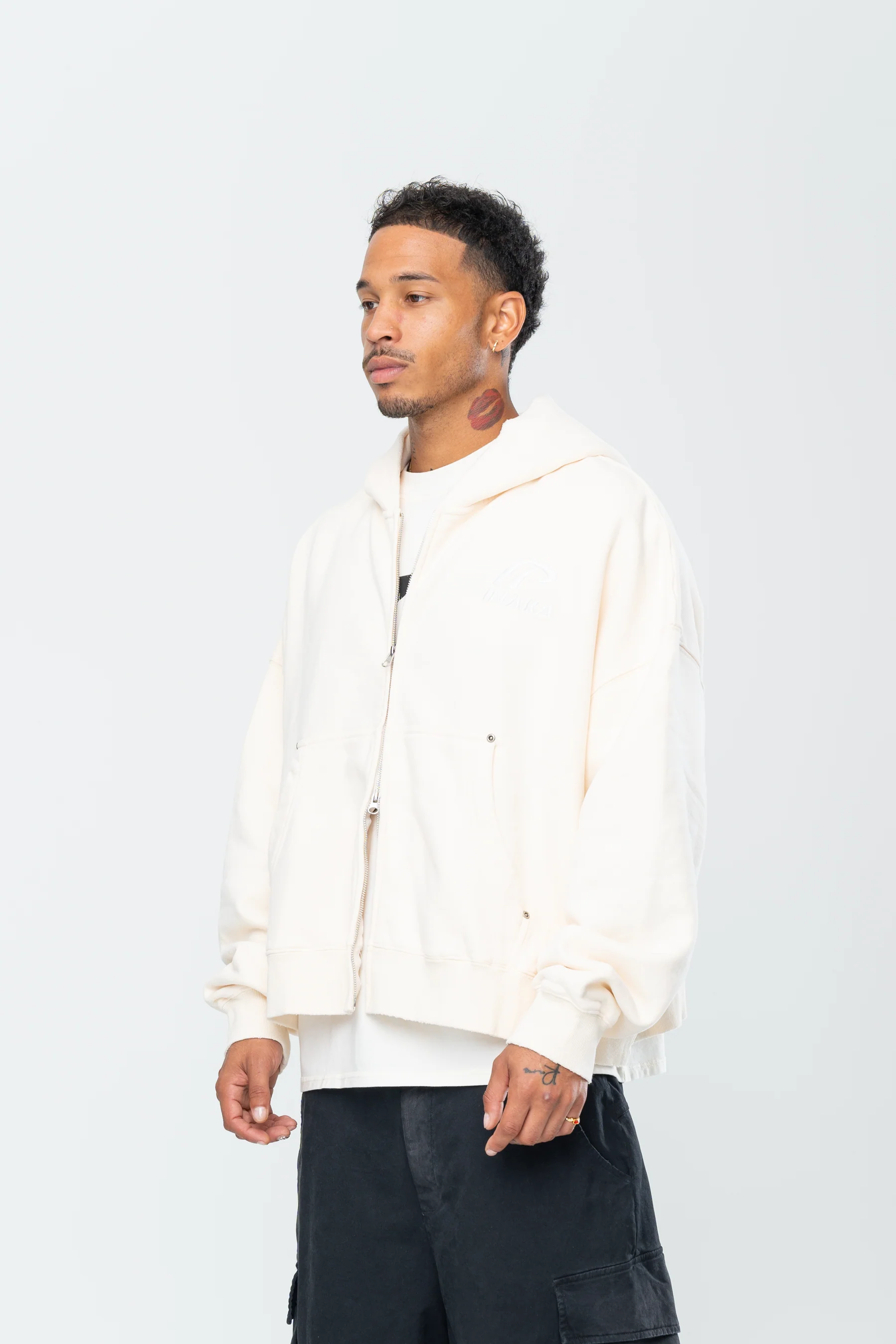 SPORTSWEAR DOUBLE ZIP HOODIE - BEIGE - Image 7