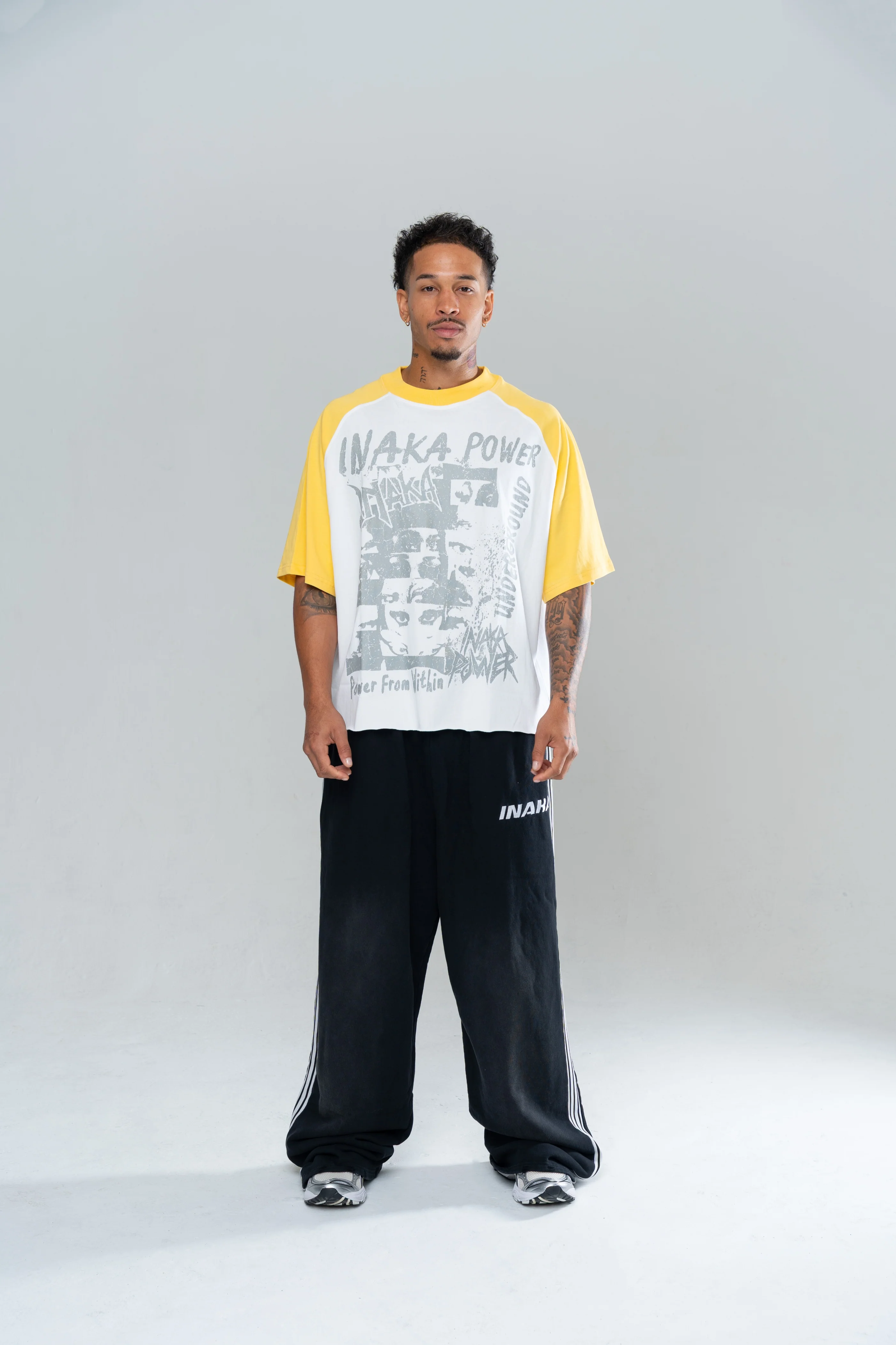 UNDERGROUND CROPPED TEE - WHITE/YELLOW - Image 2