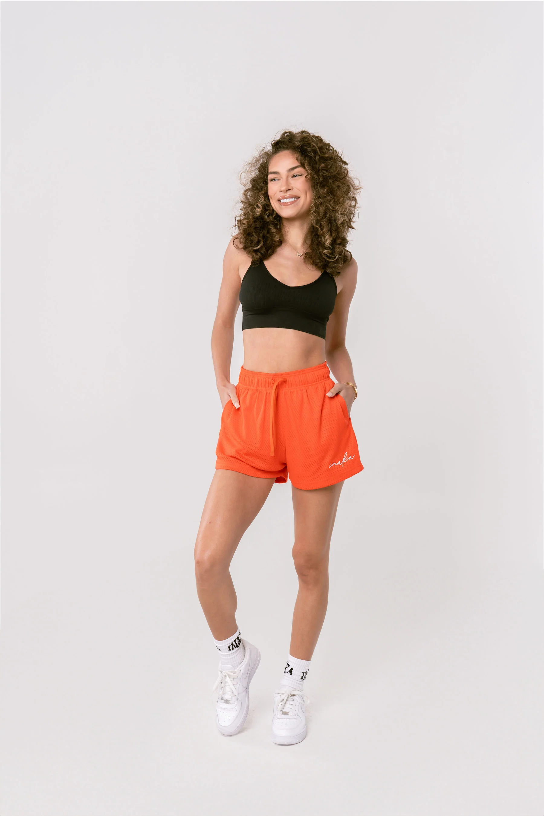 WOMEN'S BASIC SHORTS - ORANGE - Image 2