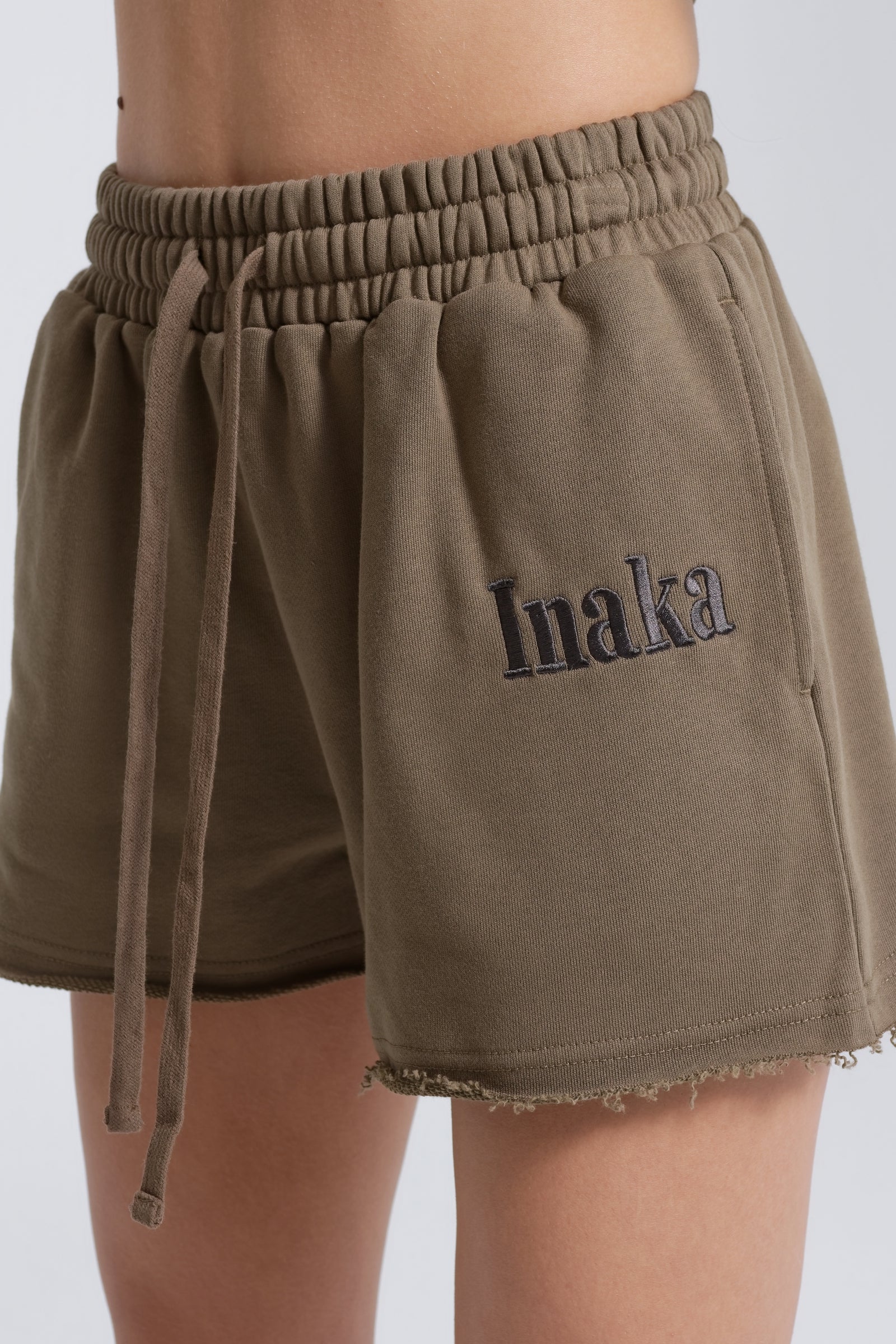 WOMENS FRENCH TERRY SHORTS - WOOD - Image 4