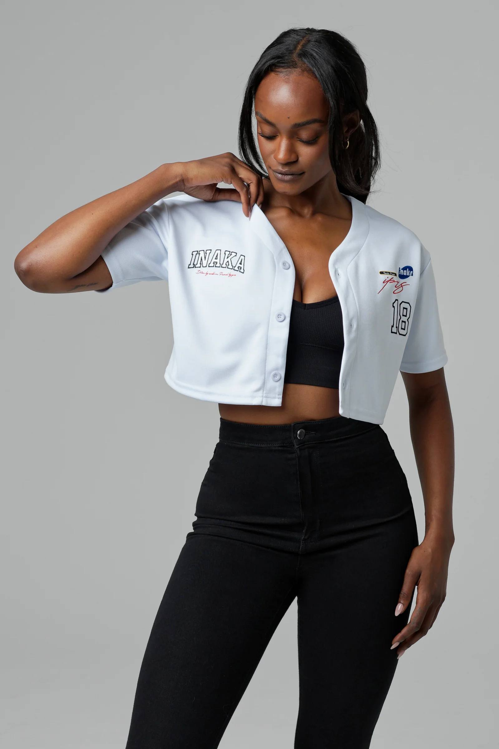 WOMEN'S IPRS CROPPED JERSEY - WHITE - Image 3