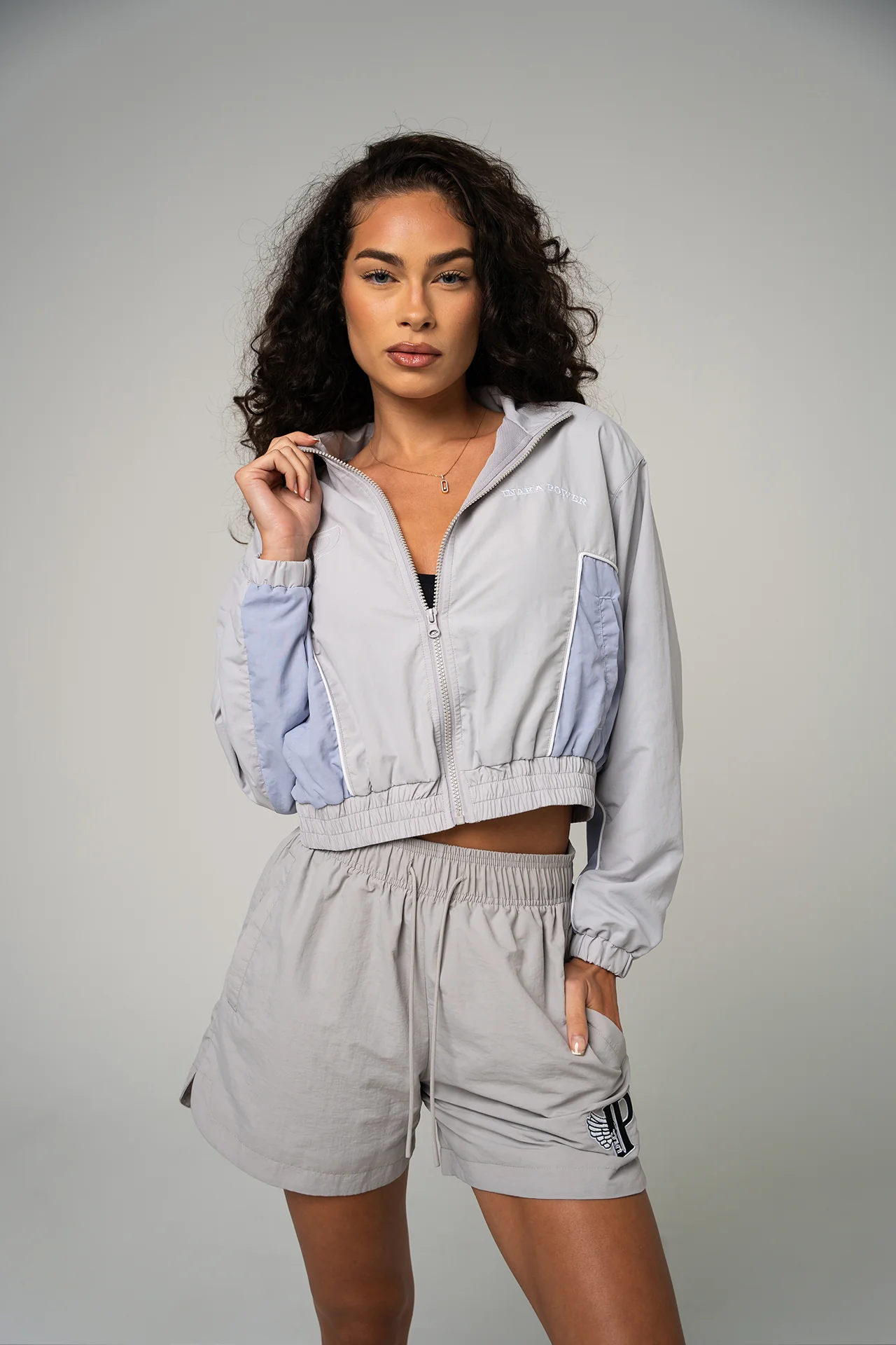 WOMEN'S RUNNING WINDBREAKER - LIGHT BLUE - Image 3