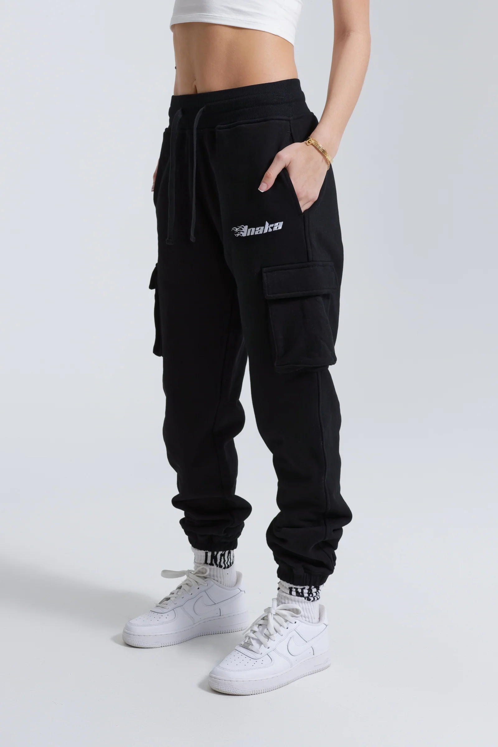 WOMENS FLEECE CARGOS - ONYX - Image 4